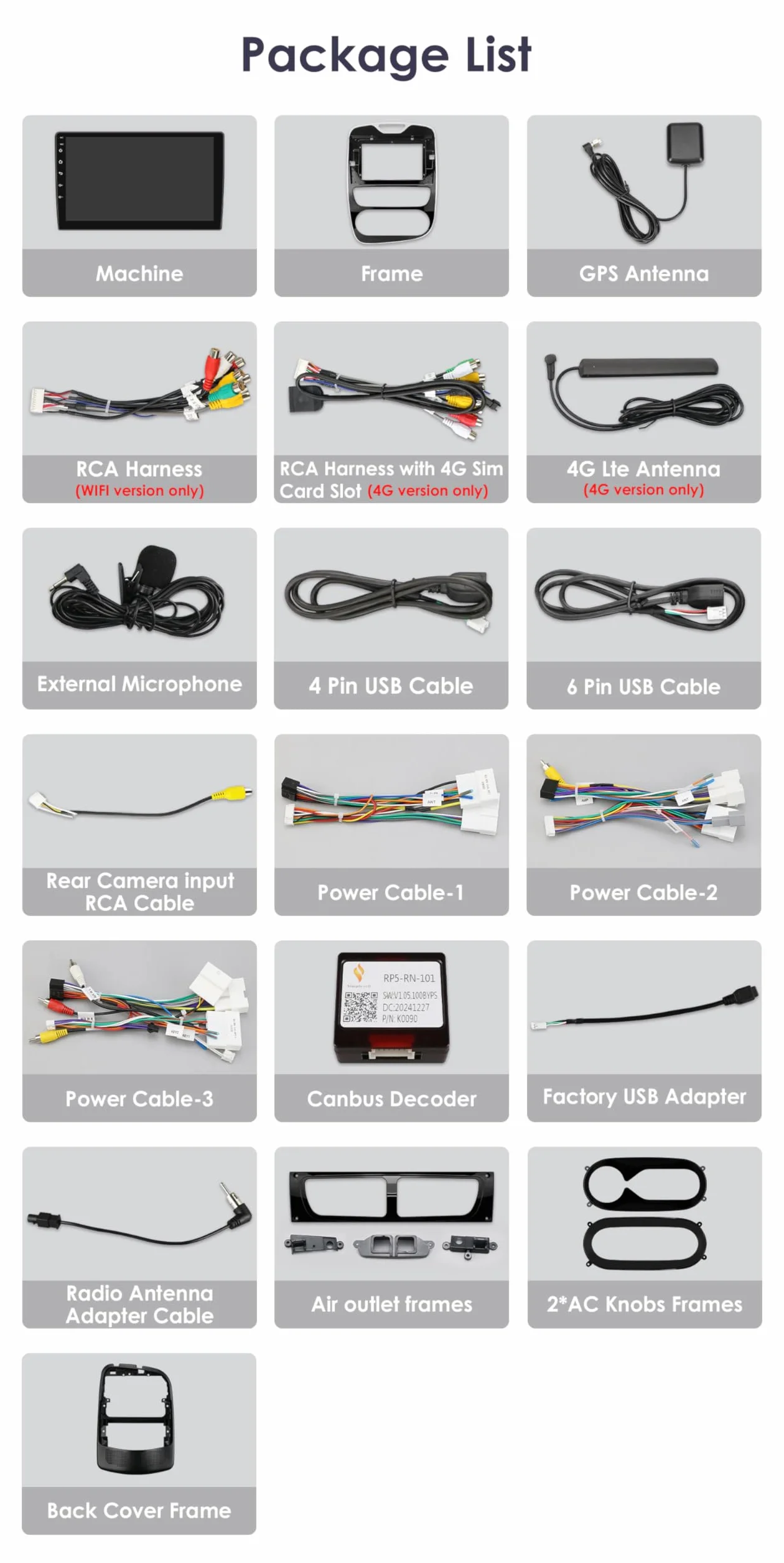 Autoradio Android 14 per Renault Clio 2012-2019, 8-core 4G+32G navigazione GPS radio, con CarPlay wireless Android automatico Bluetooth WiFi mirror link fotocamera posteriore/anteriore FM