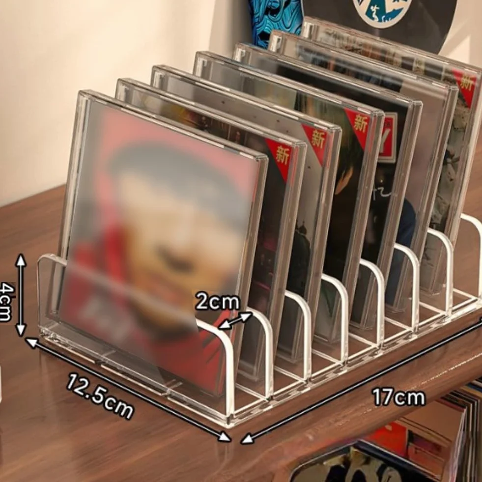 Contenitore per DVD in acrilico trasparente per CD con scomparti multipli che fornisce una comoda organizzazione ed esposizione per raccolte multimediali