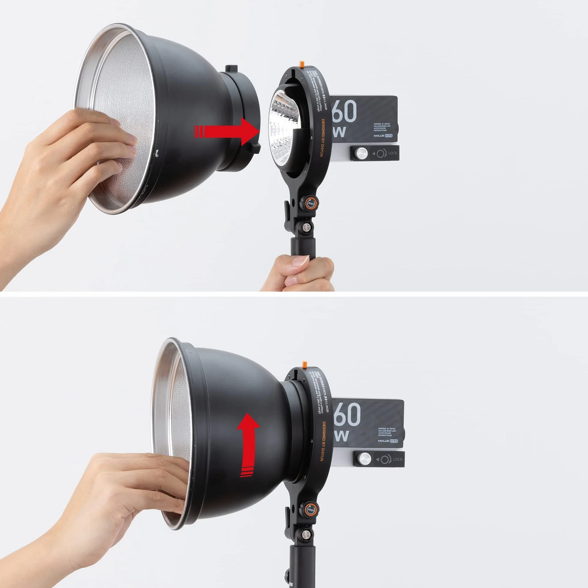 ZHIYUN Adattatore A da ZY Mount a Bowens Mount [Ufficiale] per Molus G60