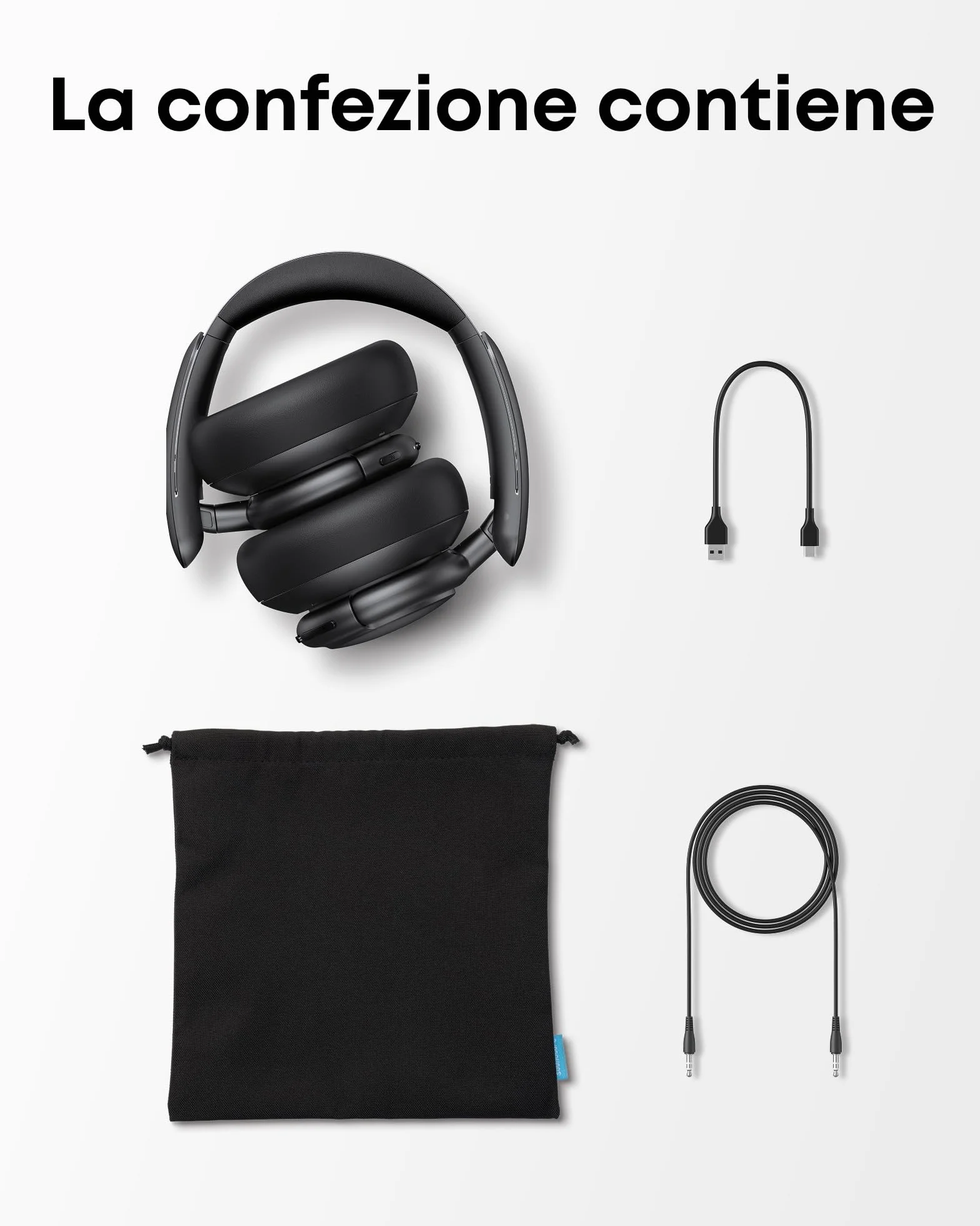 Soundcore by Anker Q30 Cuffie Bluetooth Cancellazione Rumore Attiva, Hi-Res Audio, 40 Ore, Multipunto