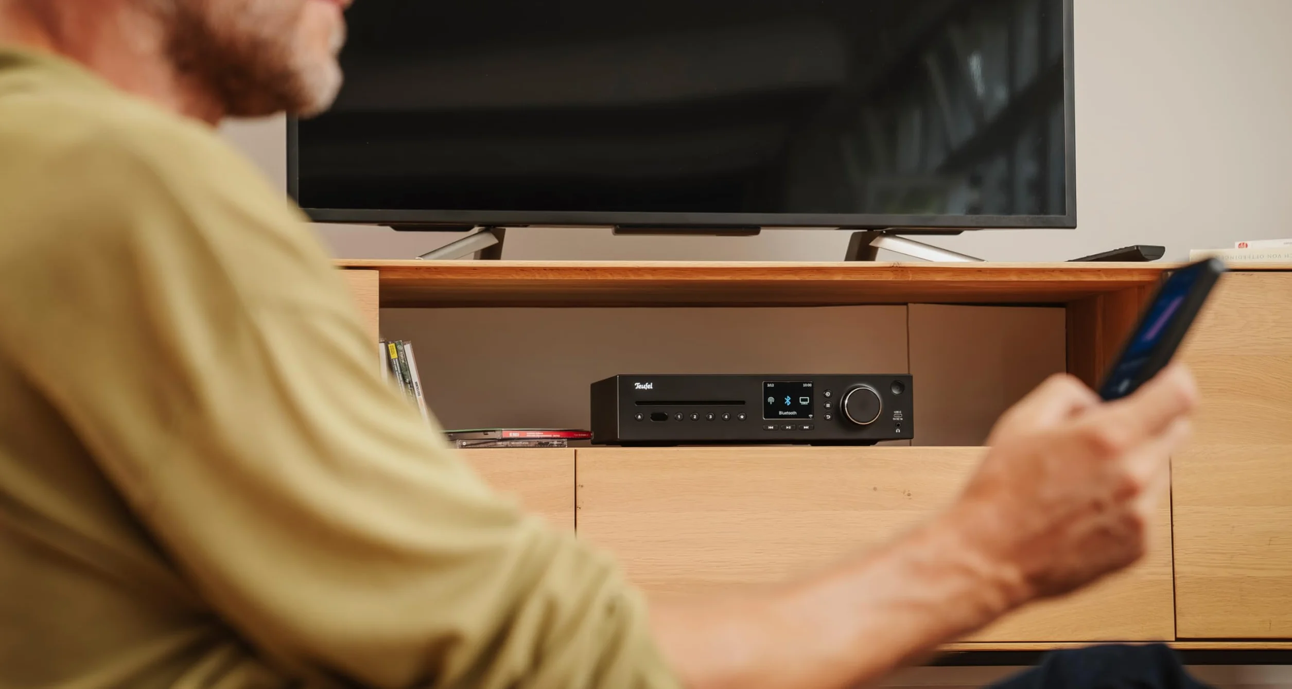 Teufel ULTIMA 40 KOMBO, Impianto Stereo Hi-Fi con Bluetooth e Ricevitore CD 2.1, WiFi, Radio DAB+ e FM, USB-C, HDMI ARC CEC, Sistema a 3 Vie, (Nero)