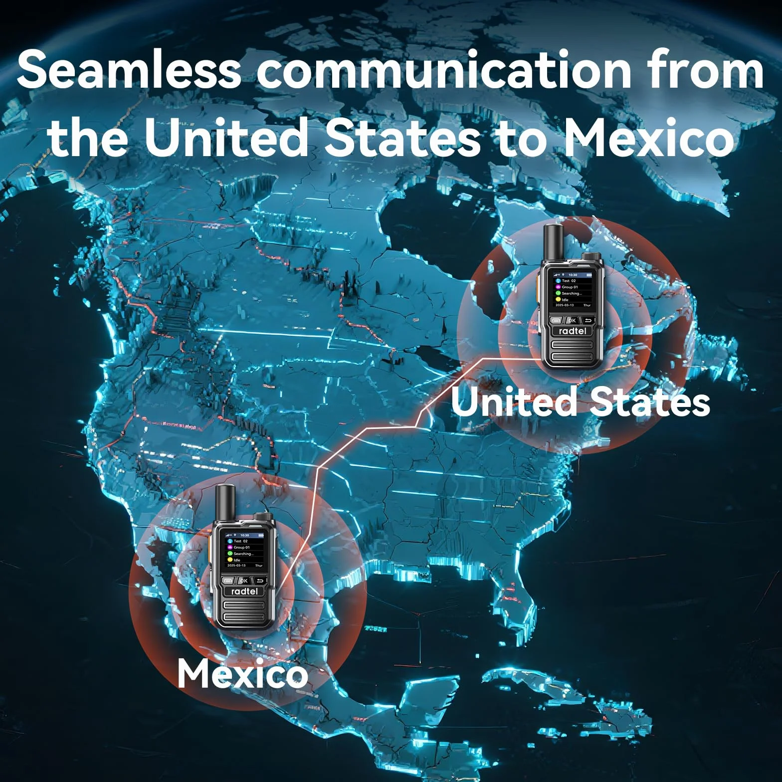 Radio Radtel P8 PoC (Push-to-Talk su cellulare), walkie talkie a portata illimitata per tutto il paese, radio bidirezionali, radio amatoriale GXIN (confezione da 2 con 2 SIM)