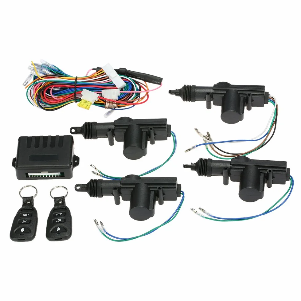 Serratura centralizzata universale per auto, sistema di ingresso per porta auto senza chiave, kit con 2 telecomandi di blocco centrale