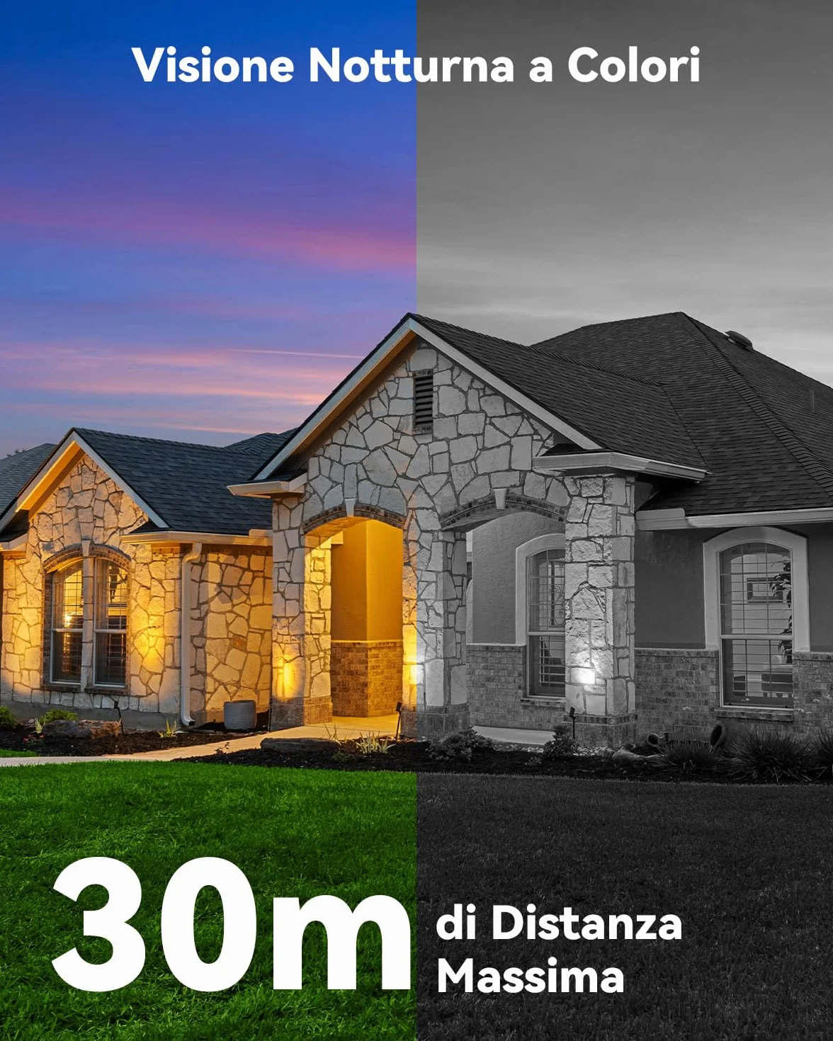 Imou 4K (3MP+5MP) Telecamera Wi-Fi Esterno Doppio Obbiettivo, 360°PTZ Videocamera Sorveglianza Esterno con Visione Notturna a Colori, Rilevamento Umano/Veicoli, IP66, Tracciamento Intelligente, 2,4ghz