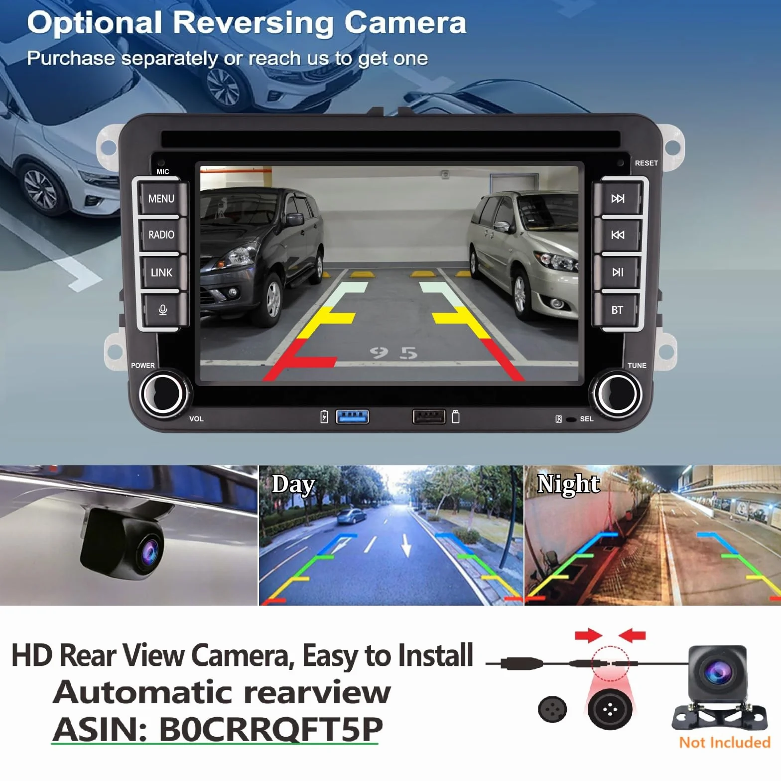 Autoradio per Golf 5/Golf 6, Schermo Touch da 7 Pollici con Wireless CarPlay & Android Auto, Plug and Play, Bluetooth/AM/FM/SWC/DSP/Mirror Link per VW T5, Polo 5, Passat, Skoda, Jetta, Toura