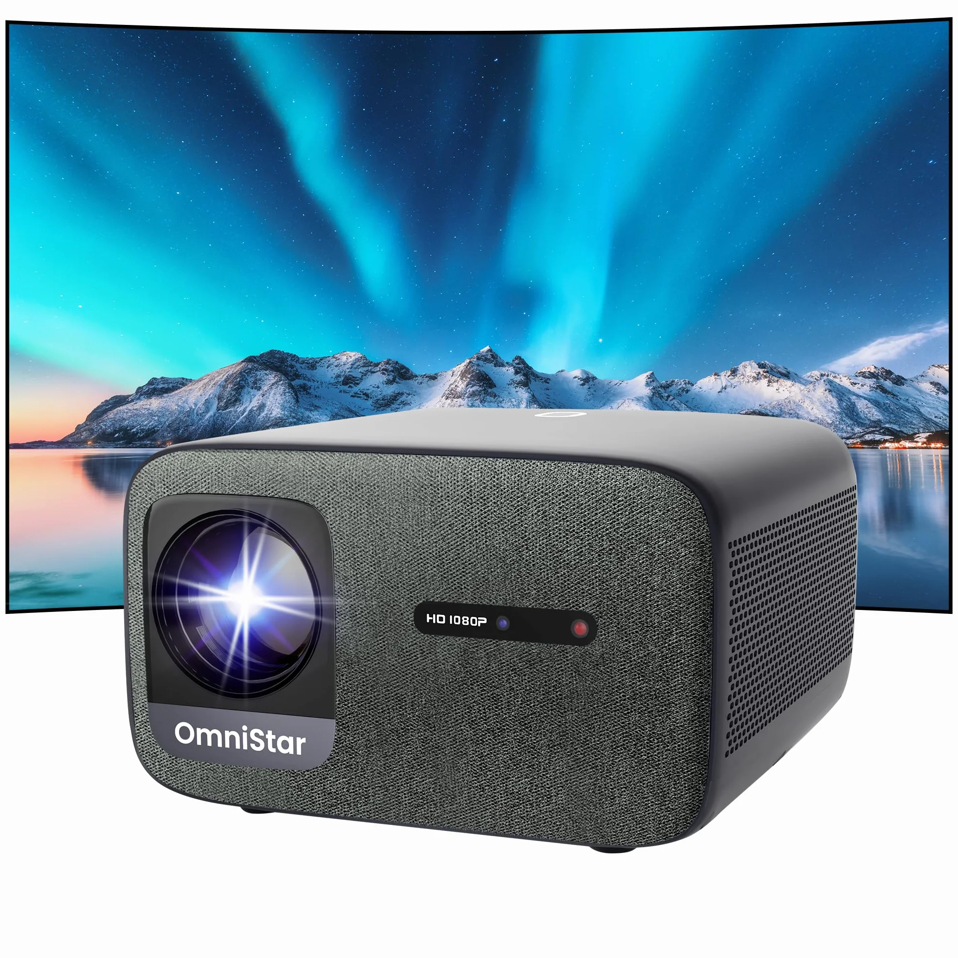 CASIRIS Omnistar Proiettore 1500 ANSI| Messa a fuoco automatica | Supporto 1080P Full HD 4K | Proiettore video Bluetooth 16:9 5G WiFi per TV Stick, Home Cinema, Ufficio, Club, Esterno