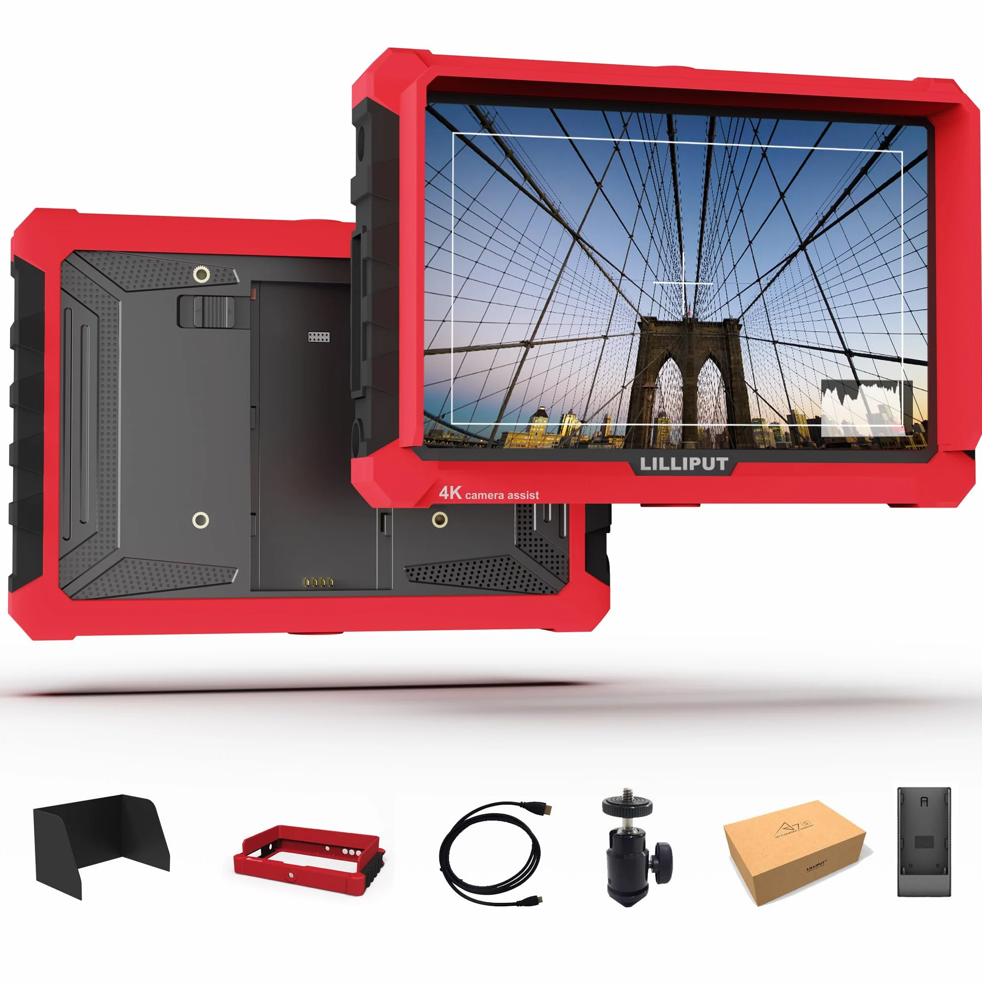 LILLIPUT A7S 7 inch 1920x1200 FHD IPS on caméra moniteur, DSLR Moniteur de Champ de caméra 4K24 HDMI 1.4 Input & Loopout/3G-SDI On Camera Field Monitor