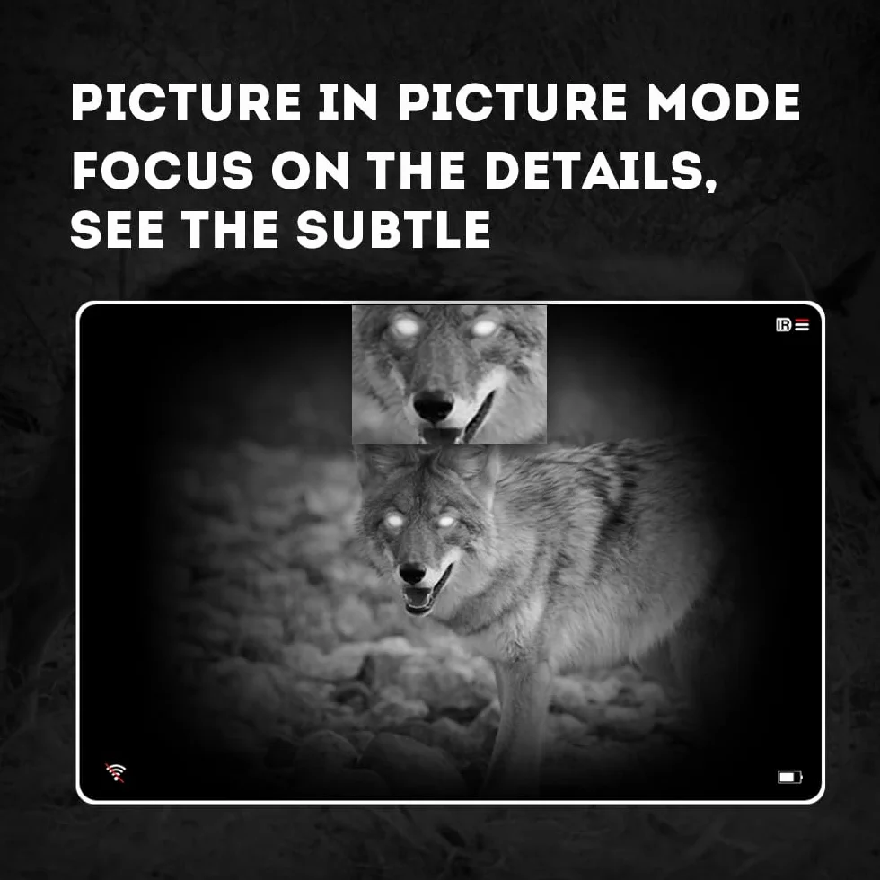 PARD Visione notturna monoculare, occhiali digitali visore notturno per osservazione della fauna selvatica, caccia e attività all'aperto. Illuminatore IR da 200 m, foto e video, WiFi. NV009-850nm