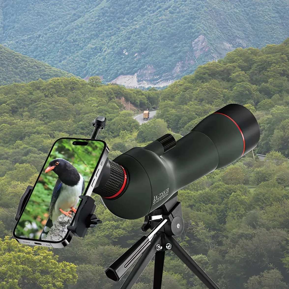 Korons Spotting Scope Spektiv mit 25-75x70 mm Zoomobjektiv(Grũn)