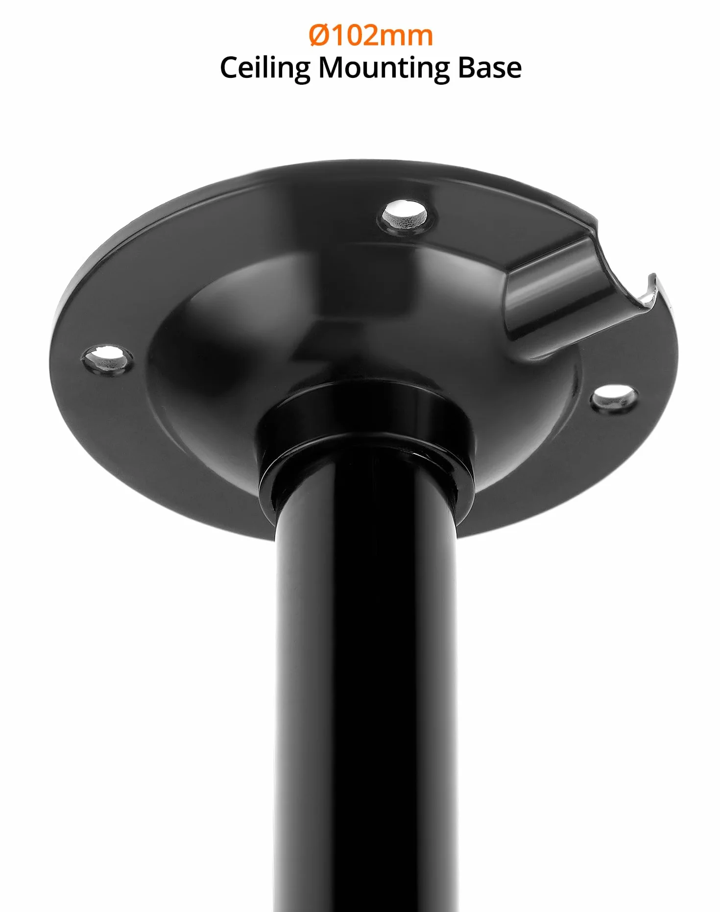 QWORK® Supporto per proiettore a soffitto con guidacavo integrato, regolabile in altezza 30-60 cm - capacità di carico 3 kg - per proiettori e telecamere