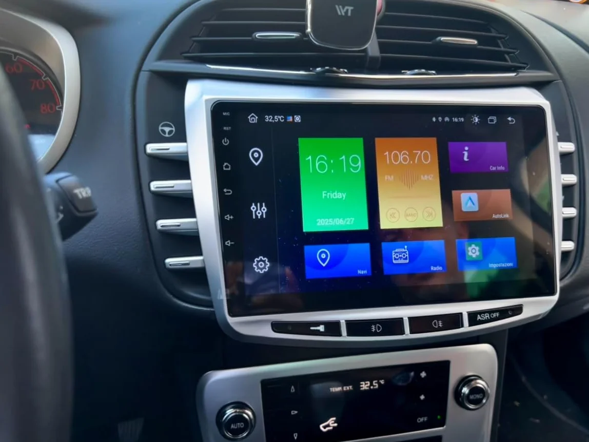 Lancia Delta [2008–2014] Autoradio CarPlay, Android Auto, 9 Pollici Touch GPS, Bluetooth, DSP, Wi-Fi, USB, Retrocamera, Playstore OCTACORE 4GB RAM 64GB ROM