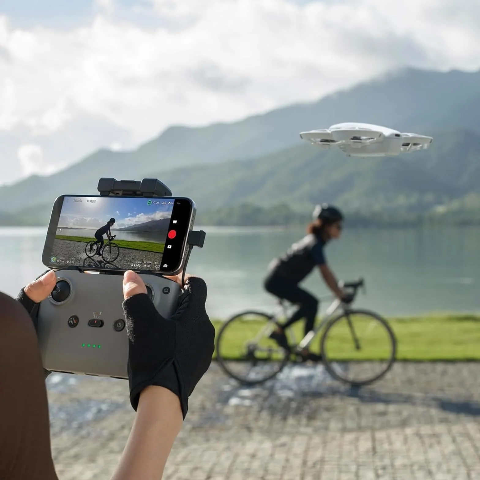 Telecomando originale RC-N3 per DJI Neo Mini 4/5 Pro Air 3 Air 3S fino a 3,5 ore di durata della batteria con supporto per dispositivi mobili