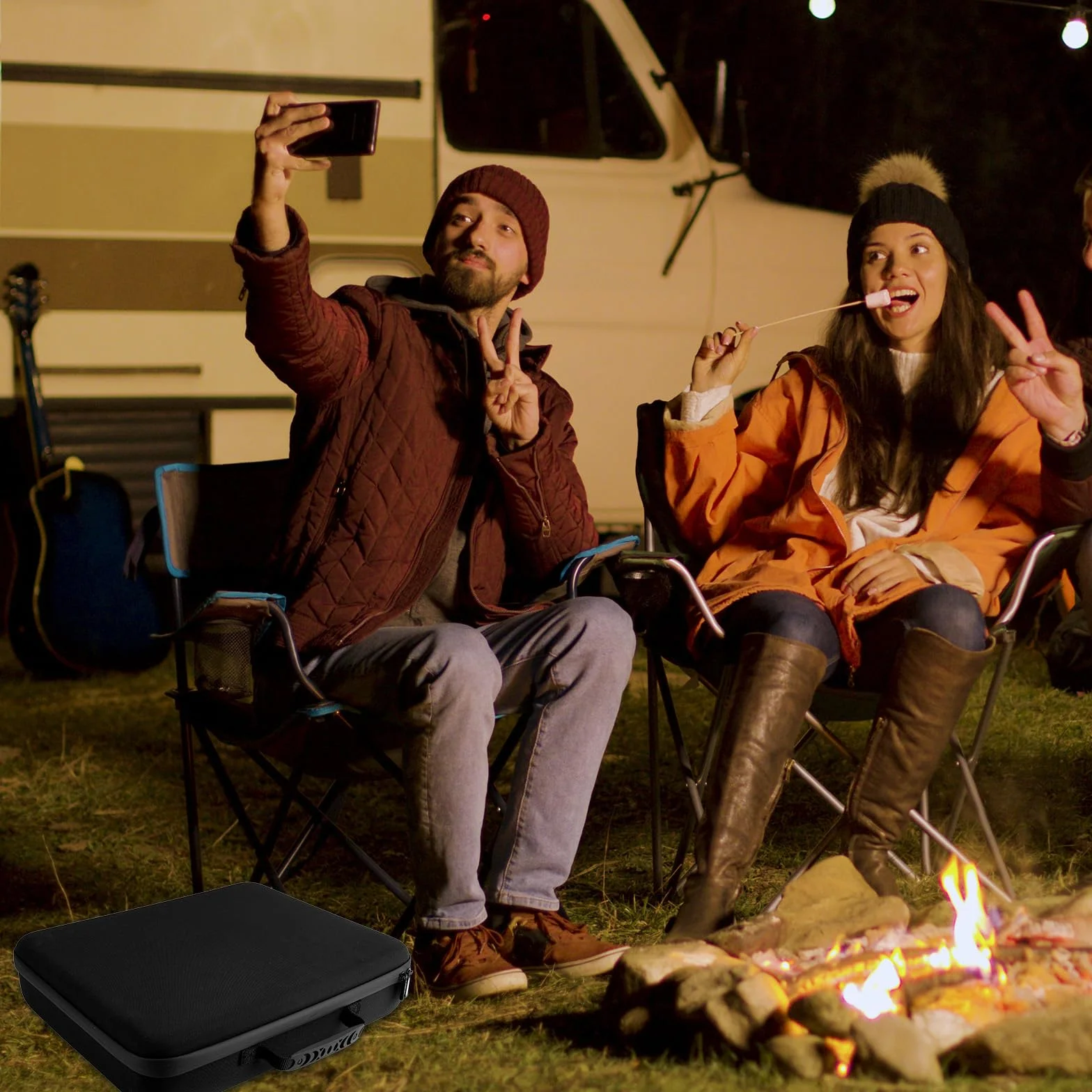 Penitue Custodia per Starlink Mini, Custodia Portatile Leggera Impermeabile Antiurto Rigida Protettiva per Viaggi All'aperto e Campeggio (Nera)