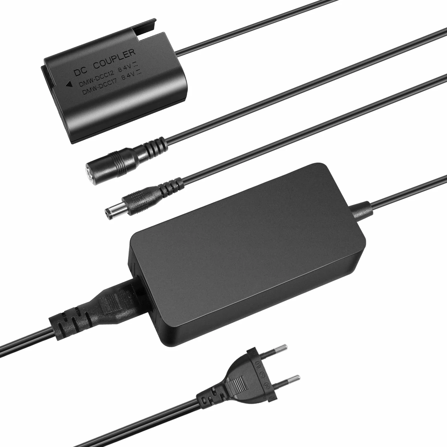 NEEWER Adattatore AC Power DMW-BLK22 & Kit Caricabatterie Batteria Factice Accoppiatore DC Compatibile con Panasonic Lumix GH5 II GH6 II S5II S5IIX S5M2 S5M2X GH5M2