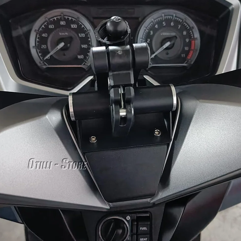 Xerial Supporto per telefono anteriore per moto, staffa di navigazione GPS per smartphone Forza 350 Forza 350 NSS350 2021-2023 (blu)