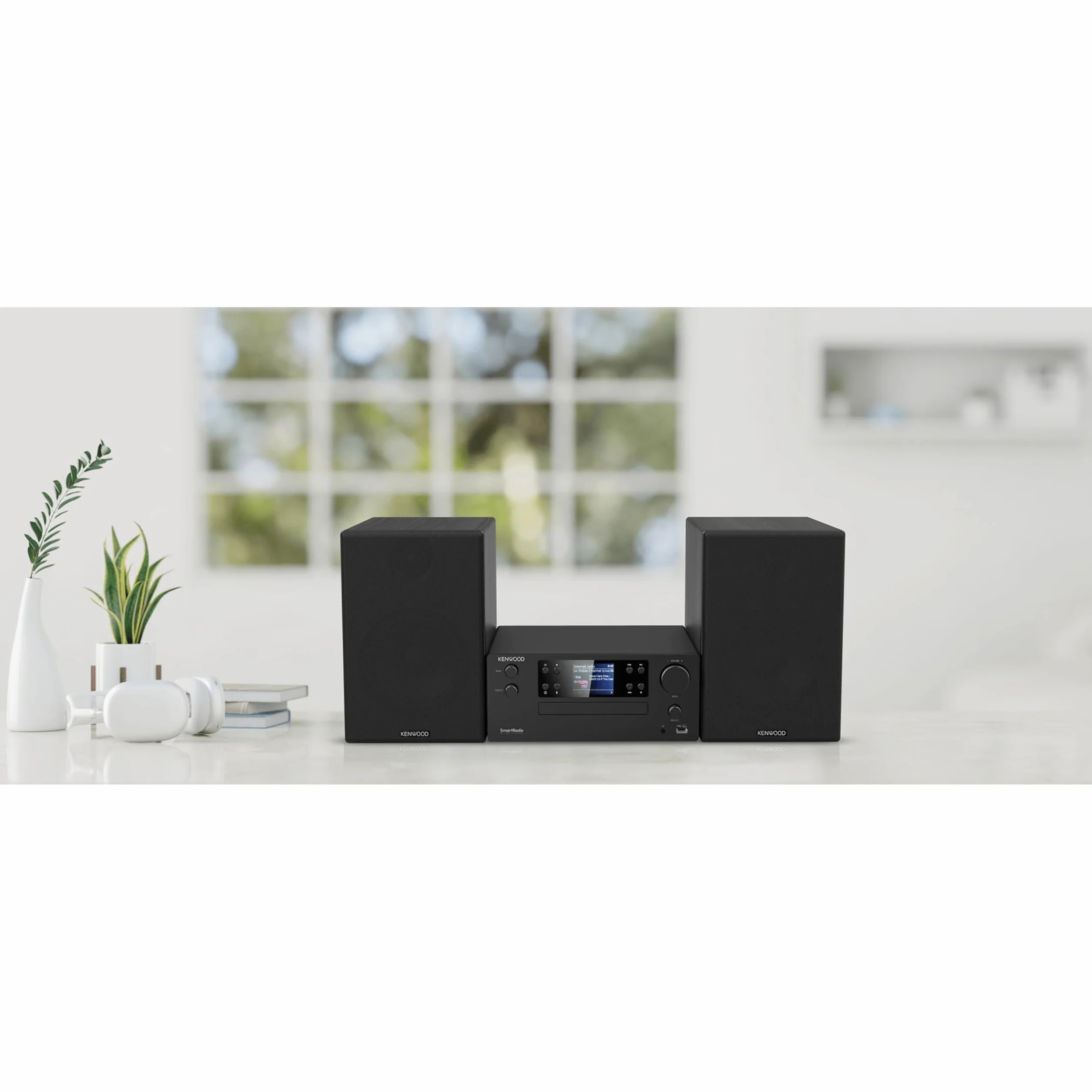 KENWOOD M-9500S-B Smart Micro Hi-Fi System z radiem Internet, DAB+, CD/USB, Audio Streaming, 2 x 50W RMS, Czarny