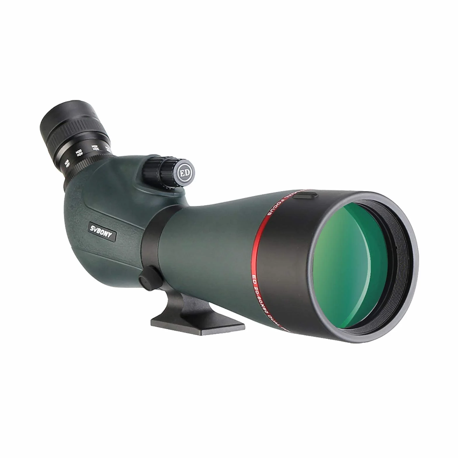 Svbony SV406P ED Cannocchiale, 20-60X80mm 1.25” Zoom Cannocchiali con Doppia Messa a Fuoco FMC BAK4, Cannocchiale per Birdwatching Fotografia Astronomica Casuale