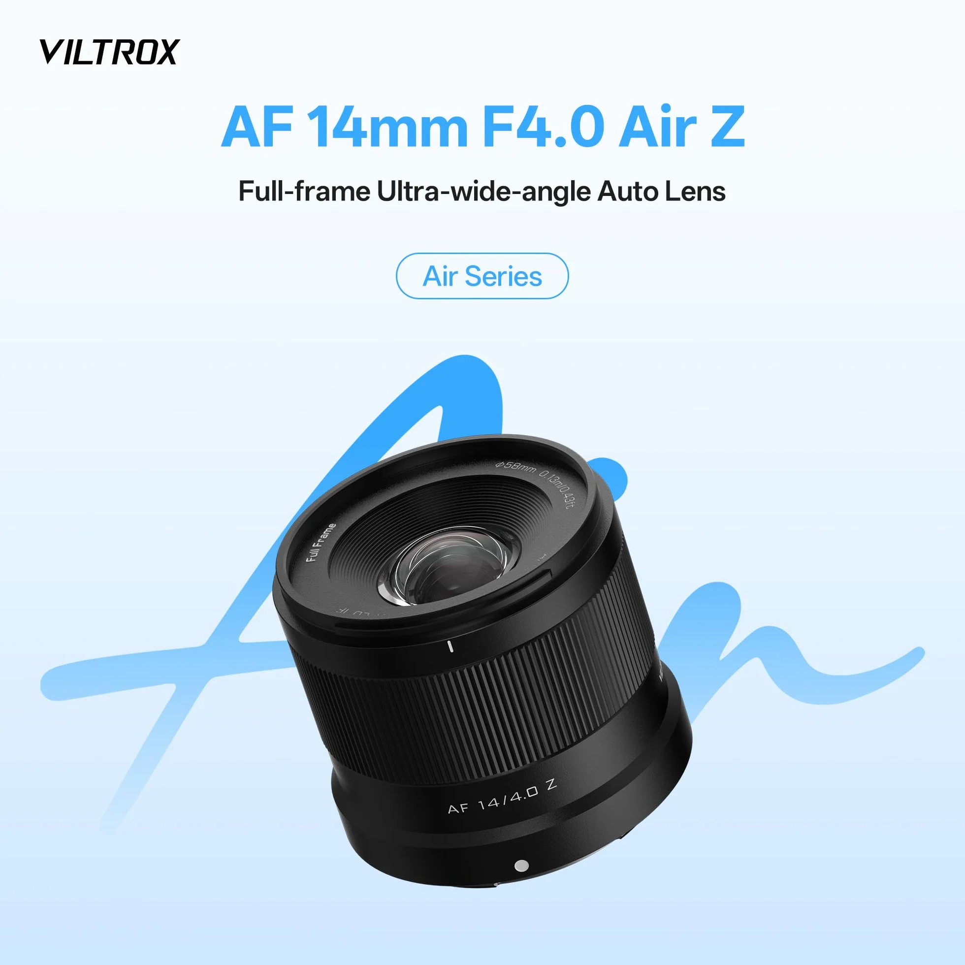VILTROX AF 14mm F4.0 f/4.0 Air Full Frame Obiettivo per attacco Nikon Z, 112,6° ultragrandangolare obiettivo STM Messa a fuoco automatica compatibile con Nikon Z5 Z5II Z50II Z6II Z30 Z8 ZFC ZF