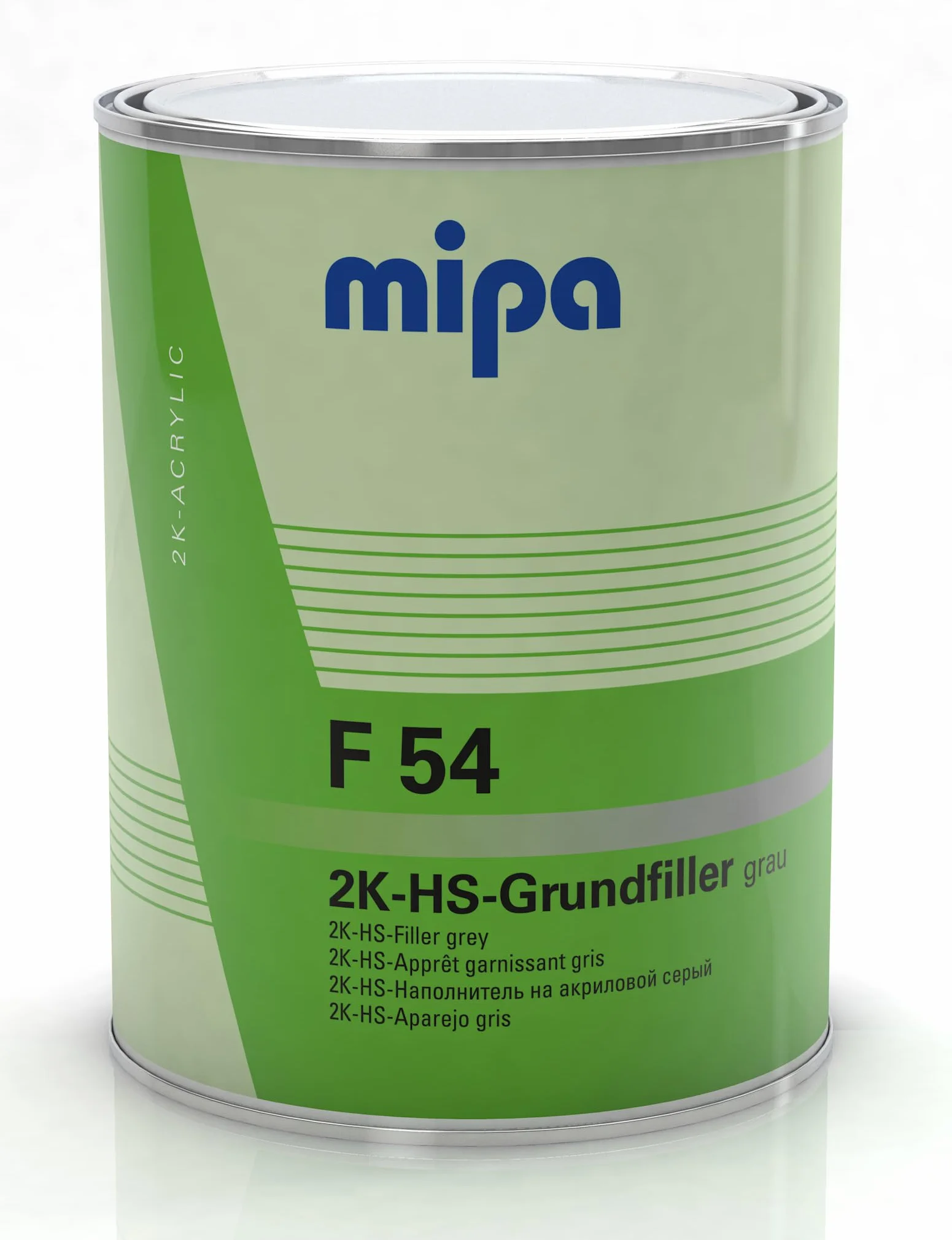 Mipa 2K-HS- Primer filler F54, colore grigio, 1 litro