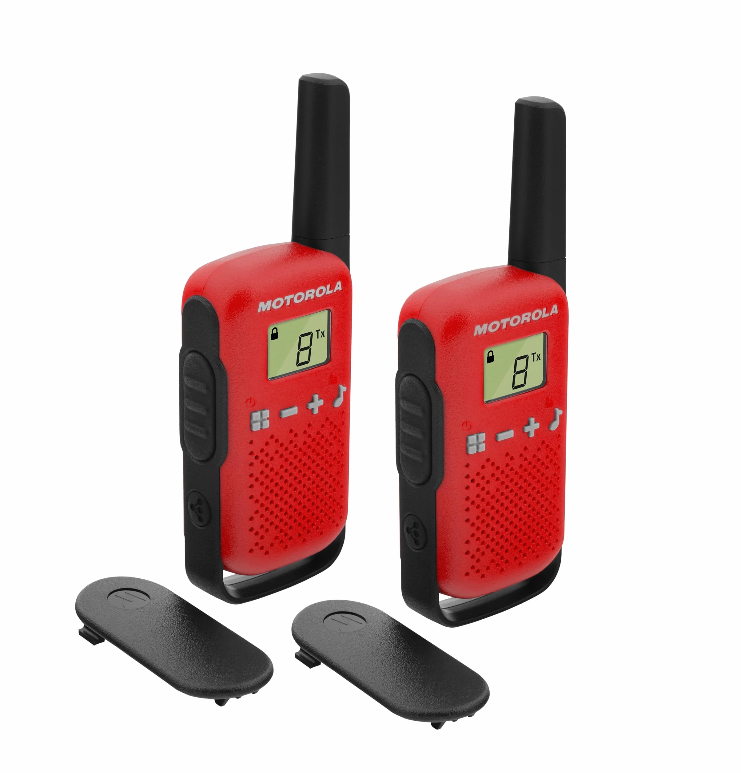MOTOROLA Solutions - Lotto di 2 Walkie Talkie - TALKABOUT T42 - PMR446 - Rosso - Ideale per famiglie