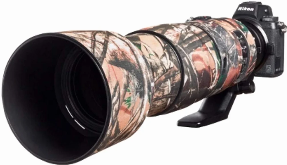 EasyCover - Lens Oak - Protezione per obiettivo - Protezione per l'obiettivo della fotocamera – compatibile per Nikon AF-S 200-500 mm f/5.6E ED VR - Foresta mimetica