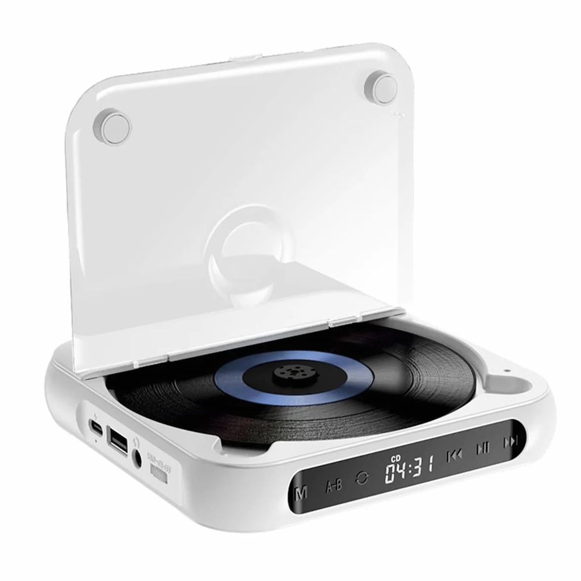 Lettore CD portatile esterno per auto con porta AUX e cavo USB universale per laptop, TV, computer, Android 4.4+