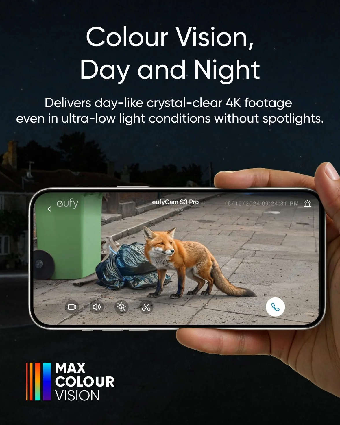 eufy Security S3 Pro(eufyCam 3 Pro), 4K telecamera wifi esterno senza fili pannello solare Visione Notturna a Colori, Riconoscimento AI, Archiviazione Locale, Nessun Canone Mensile (Ricondizionato)