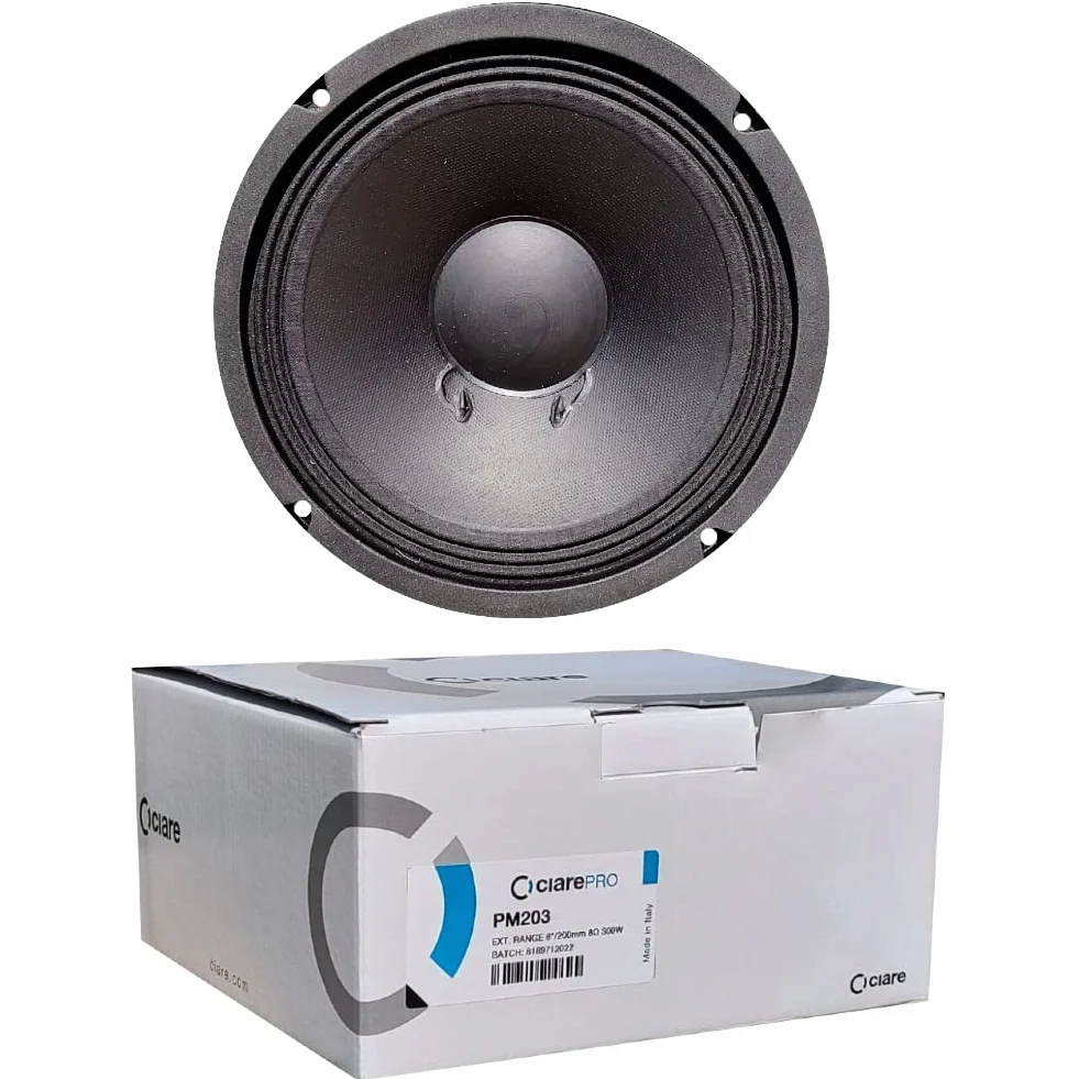 1 altoparlante CIARE PM203 extended range da 20 cm 200 mm 8" di diametro da 150 watt rms e 300 watt max impedenza 8 ohm per casa party, 1 pezzo