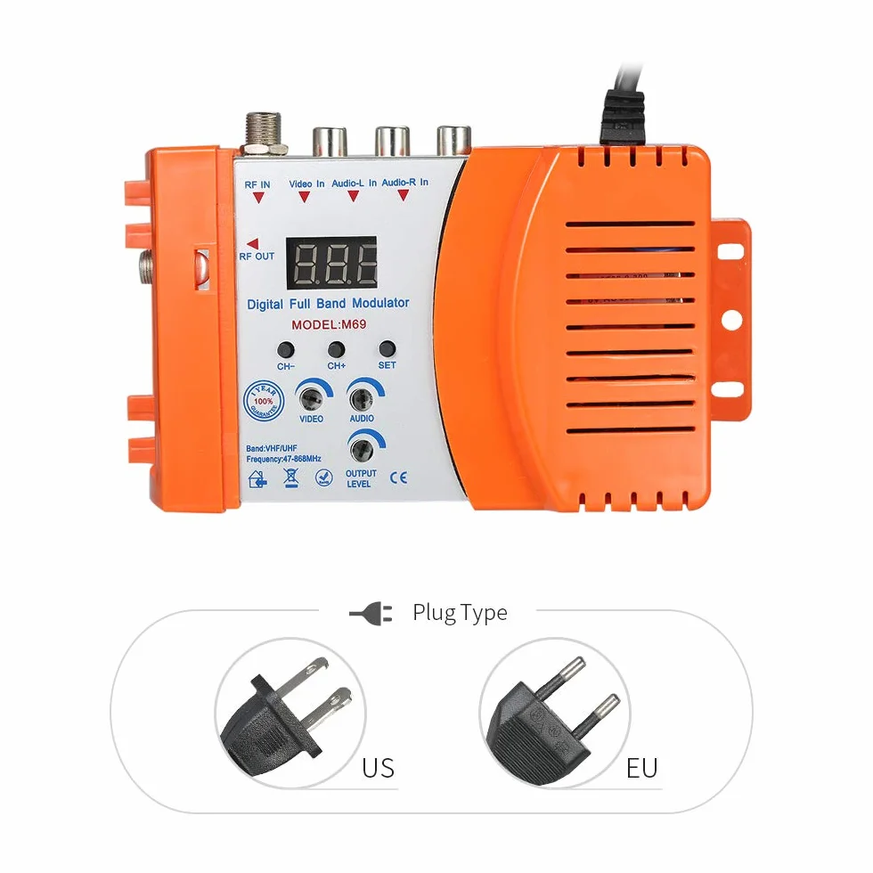 Irfora Modulo HF compatto convertitore audio video TV RHF UHF amplificatore di segnale AC230V