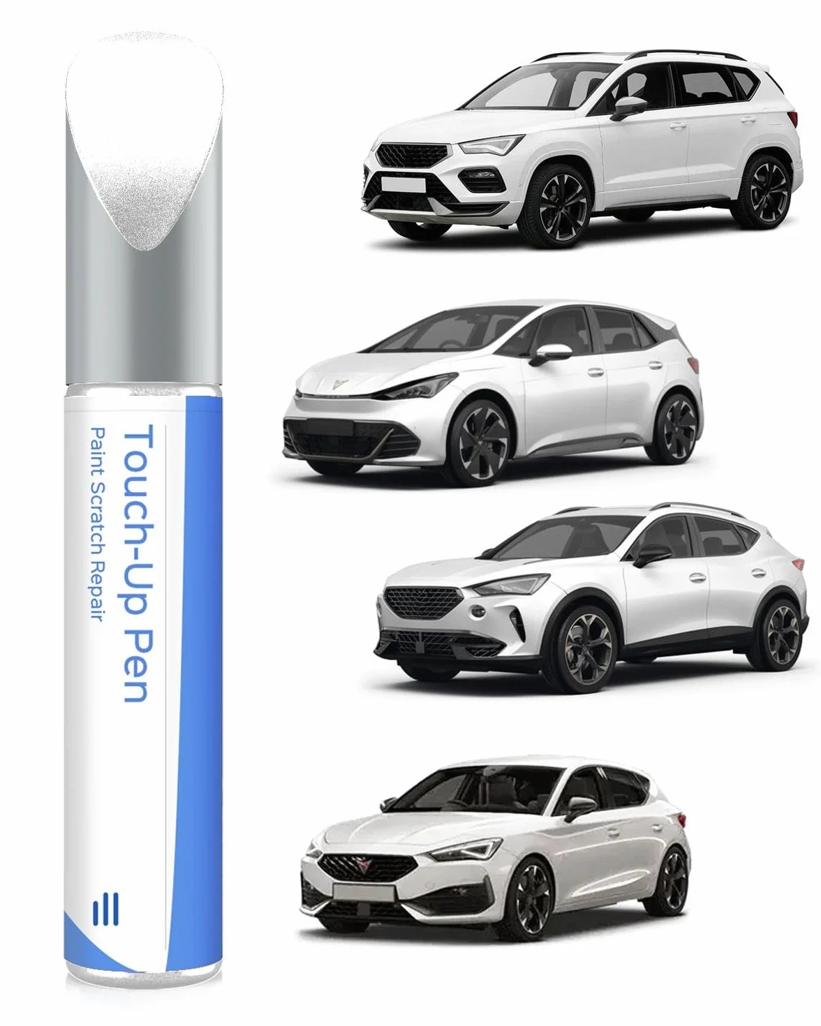 Pennarello per vernice S9R Nevada Bianco Perla compatibile con Cupra
