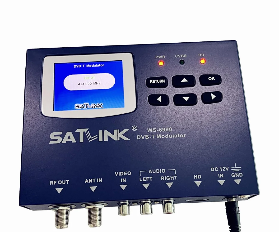 SATLINK WS-6990 DVB-T modulator AV HDMI COFDM H.264