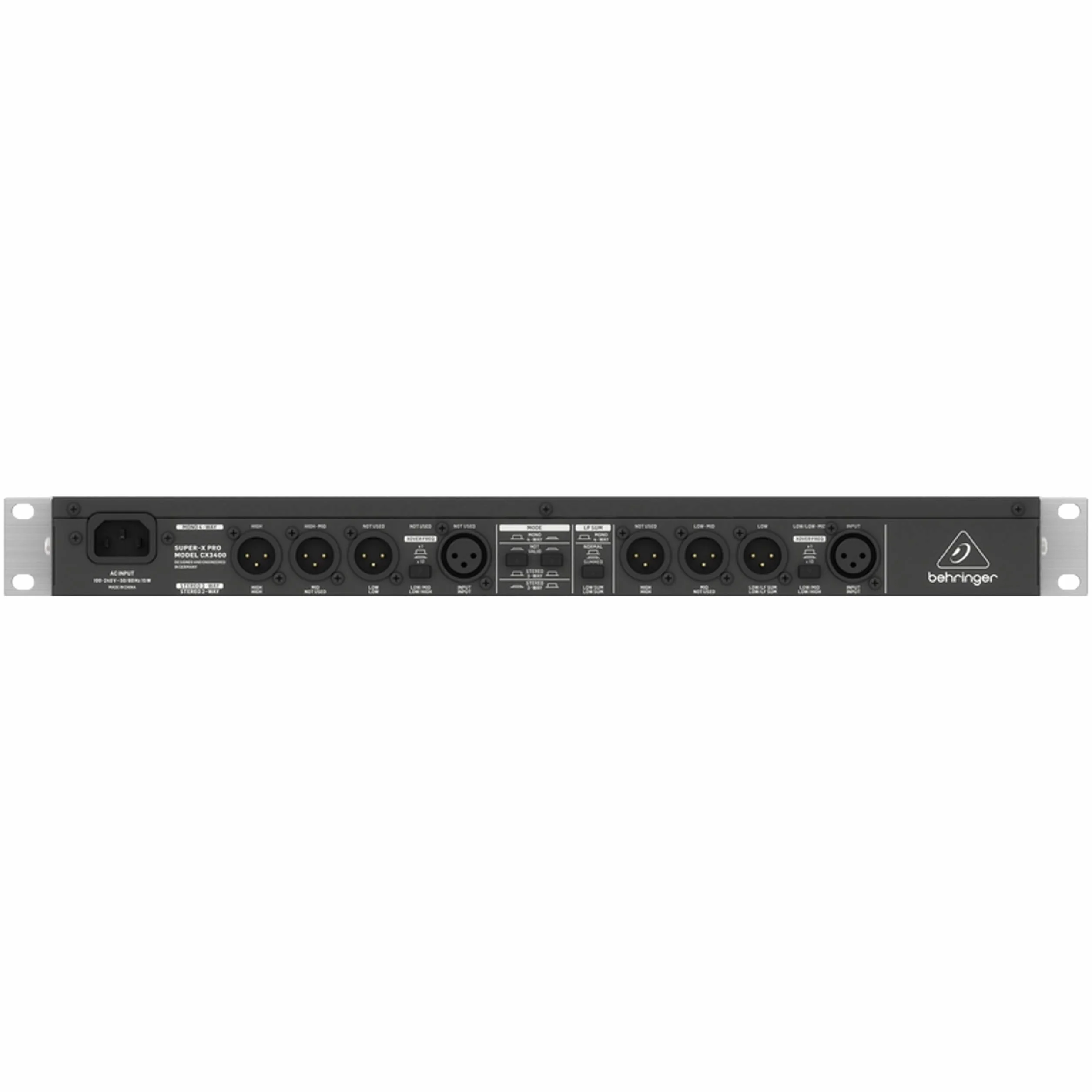 Behringer Super-X Pro Cx3400 V2 High Precision Stereo 2 Way/3 Way/Mono 4 Way Crossover With Limiters
