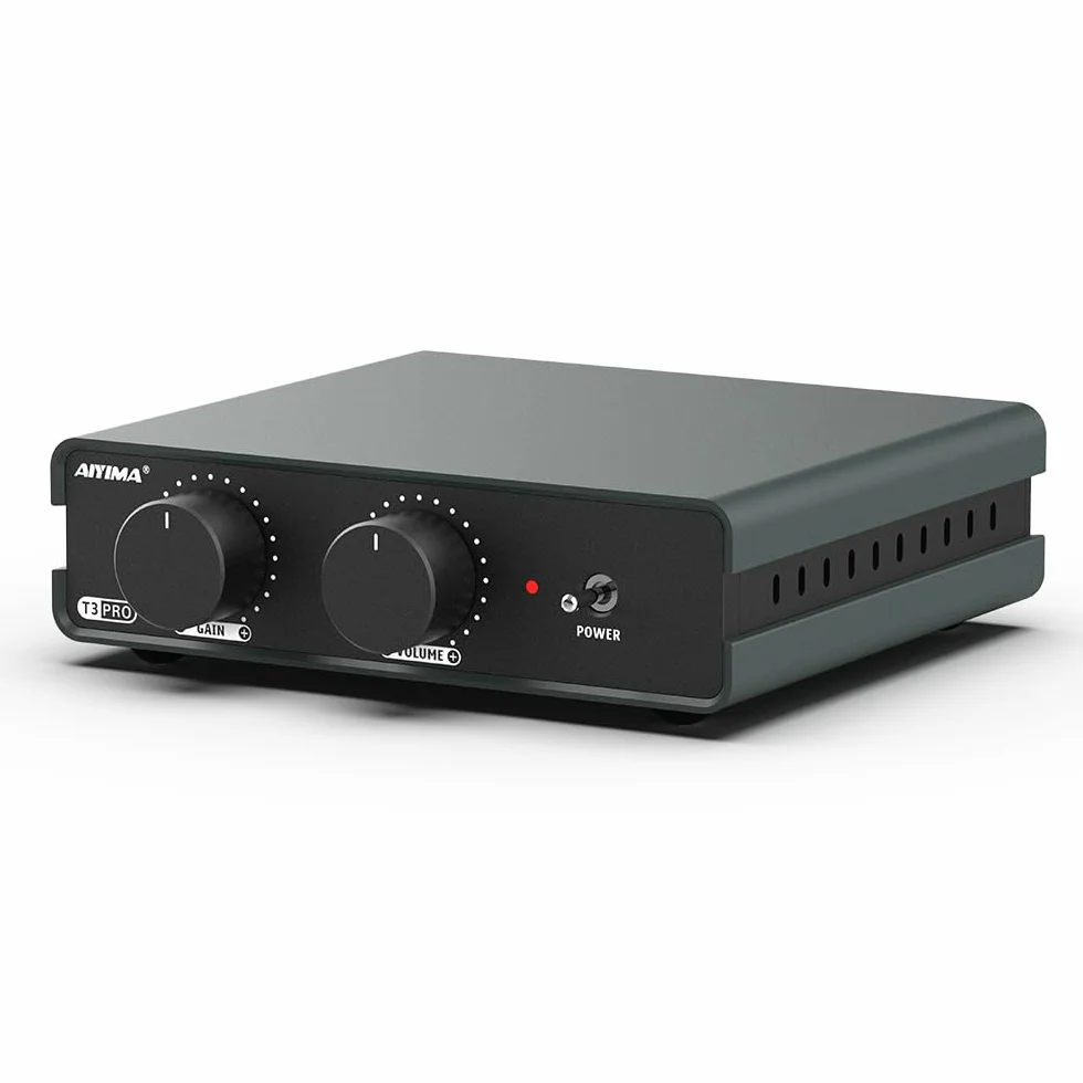 AIYIMA T3PRO MM MC RIAA Preamplificatore Fono per Giradischi Vinile con Regolazione Guadagno e Volume