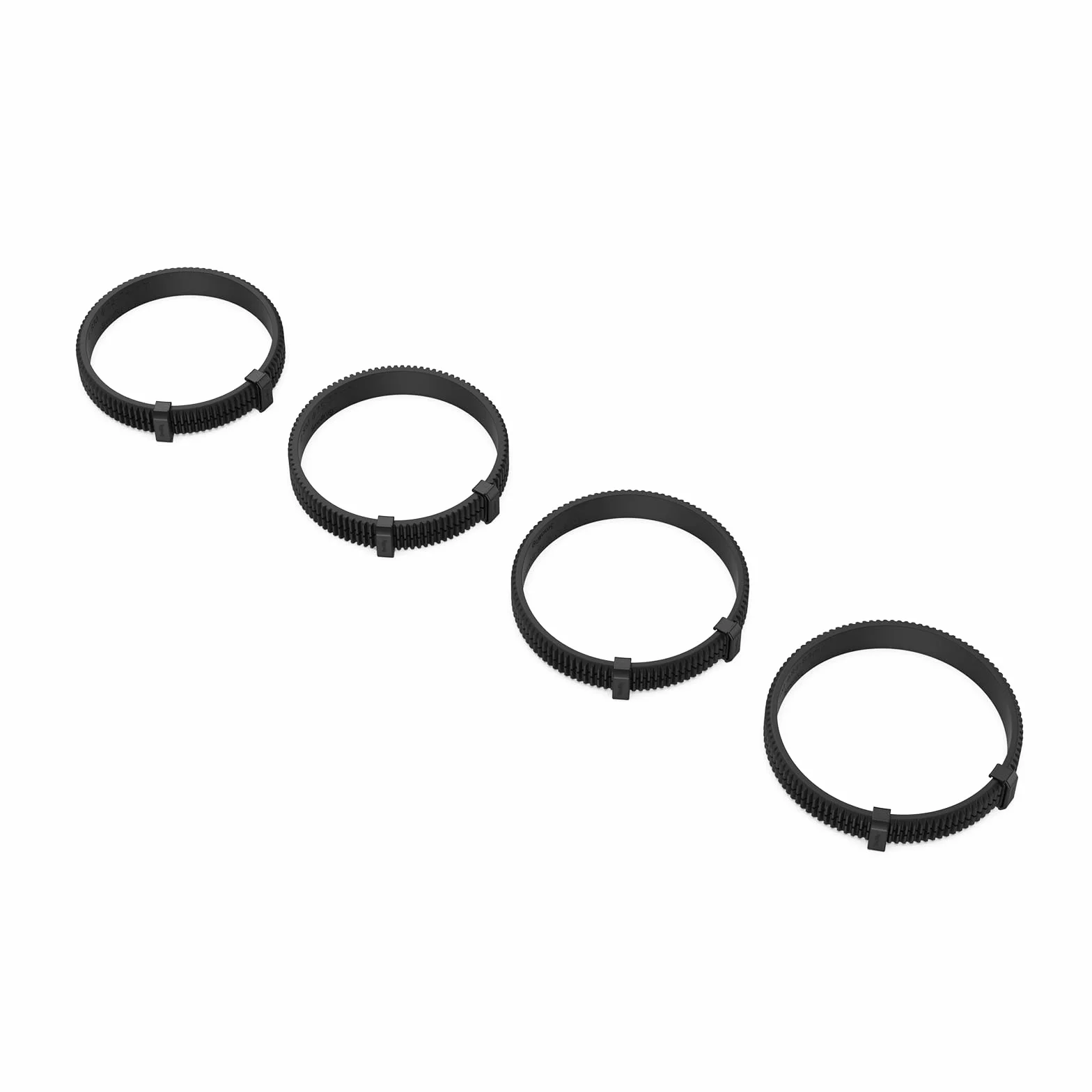 SMALLRIG Seamless Follow Focus Ring Set (4 Pezzi), con AB Stop e Gomma Antiscivolo, Anello di Messa a Fuoco Standard M0.8, Compatibile con SMALLRIG Follow Focus - 4187