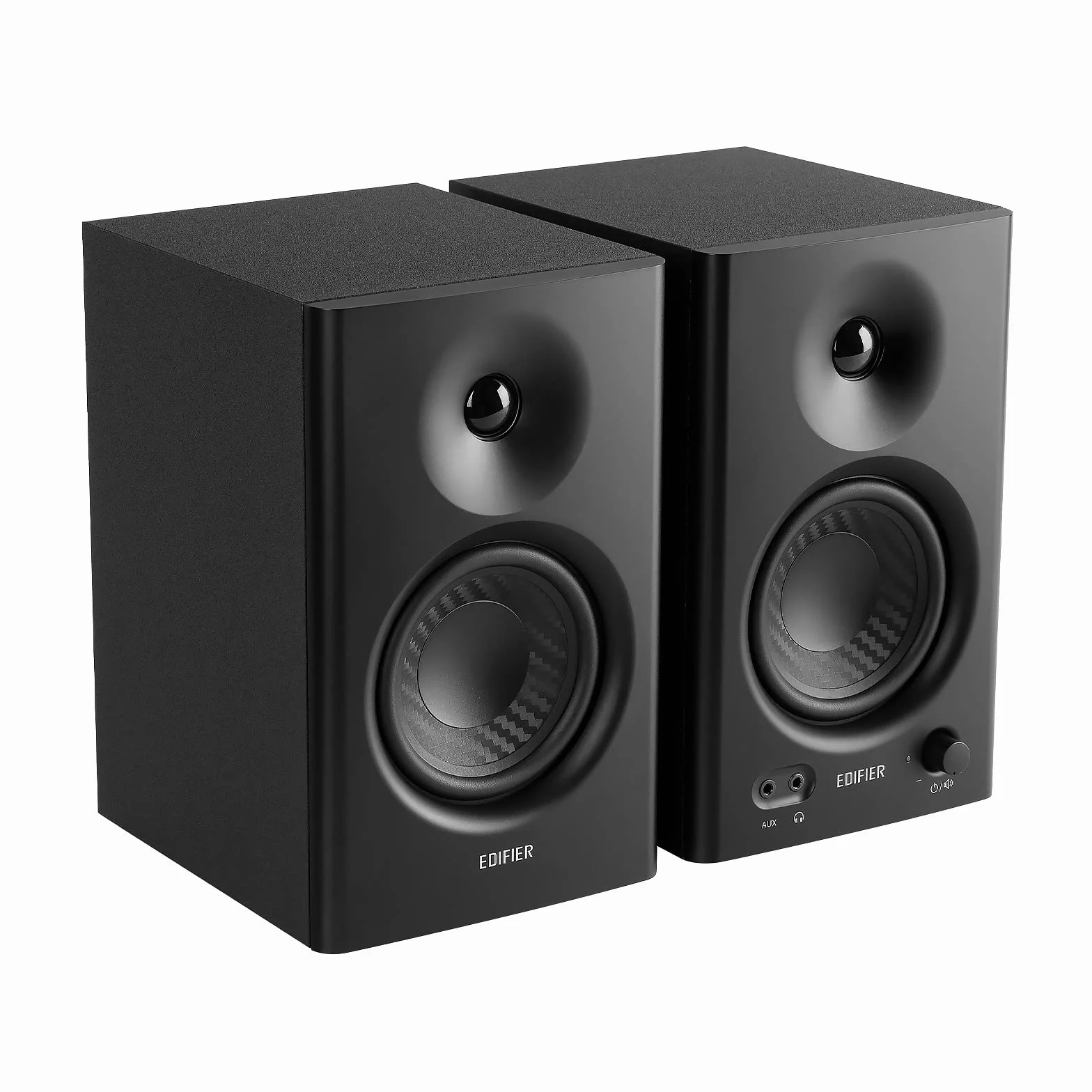 Edifier MR4 Cassa Monitor da Studio per PC Registrazione, 4" Near Field Attive Monitor Altoparlanti - Nero (coppia)