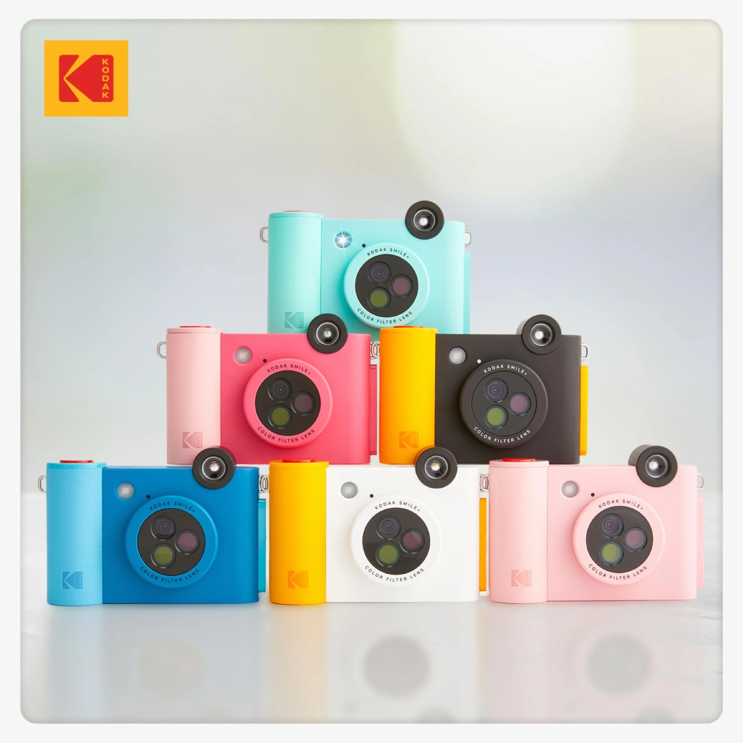 KODAK Smile+ 2-in-1 Fotocamera & Stampante Foto Bluetooth - Pacchetto Iniziale + Custodia Morbida + Carta Zink 20pz - 10MP - Verde