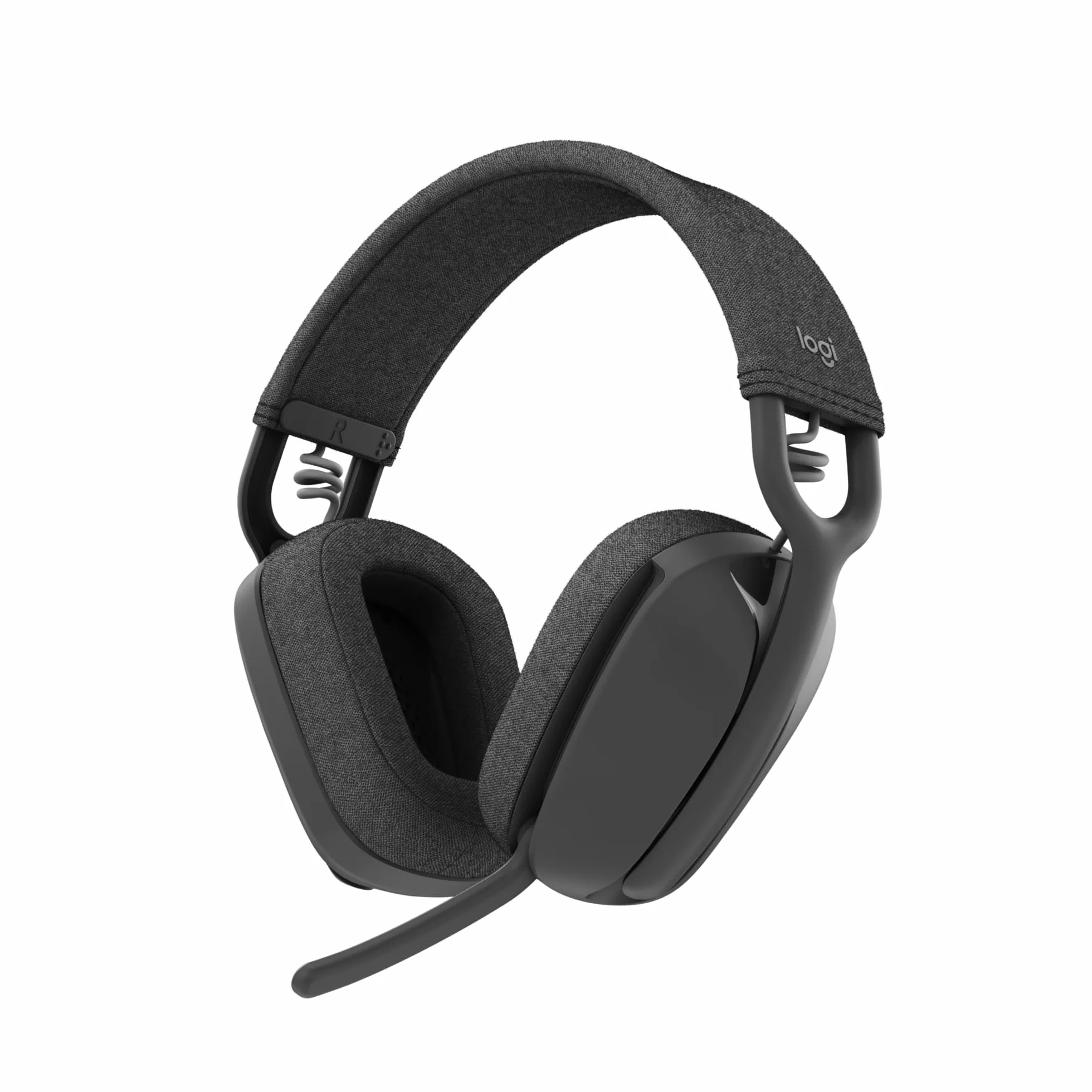 Logitech Zone Vibe 100 Cuffie Wireless Over-Ear Leggere con Microfono con Eliminazione del Rumore, Auricolare Bluetooth Multipoint, Compatibile con Teams, Google Meet, Zoom, Mac/PC - Grigio