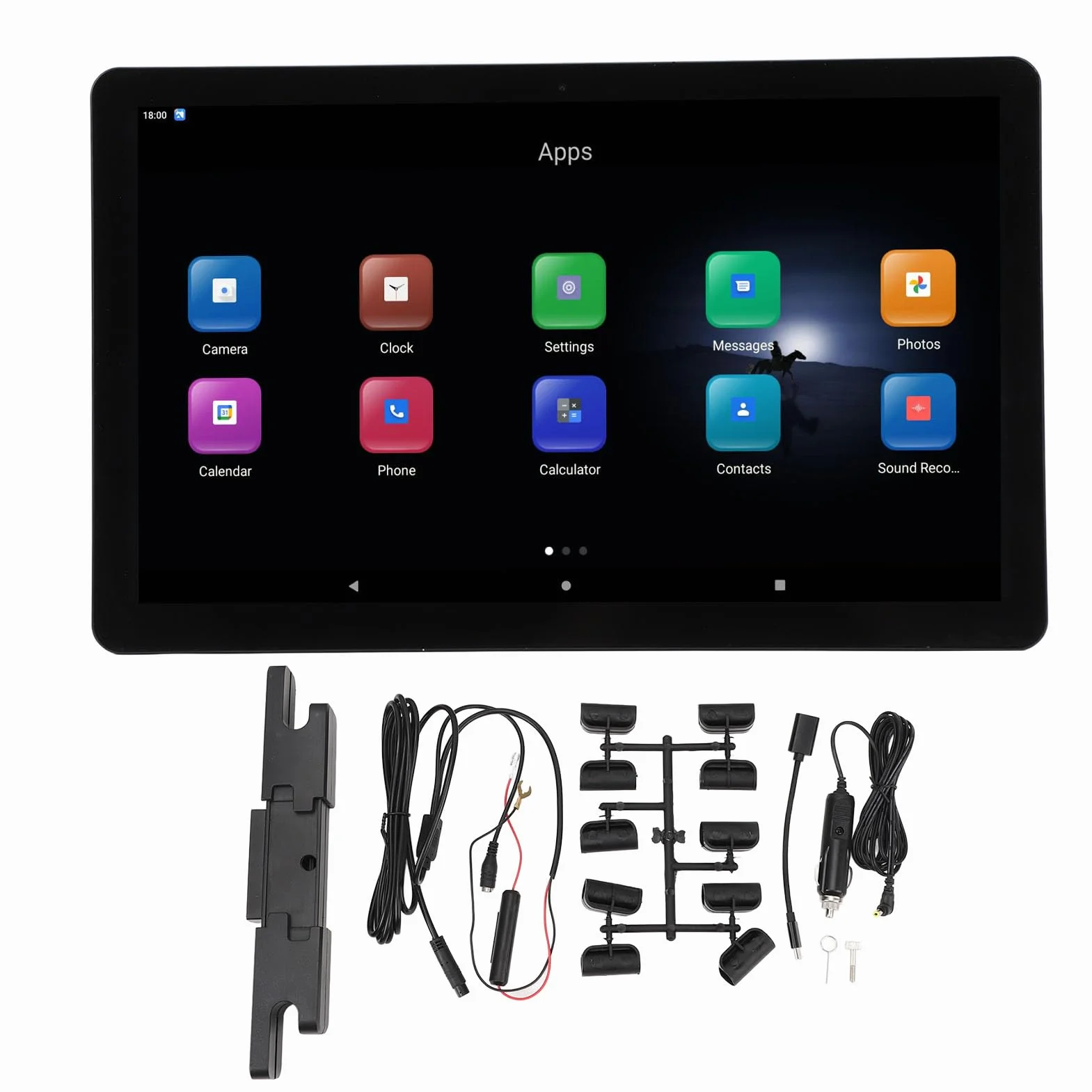 Tablet per poggiatesta 15,6 pollici, schermo IPS 1080p, con rotazione di 90 gradi per Android 11, ideale per autobus, SUV, default