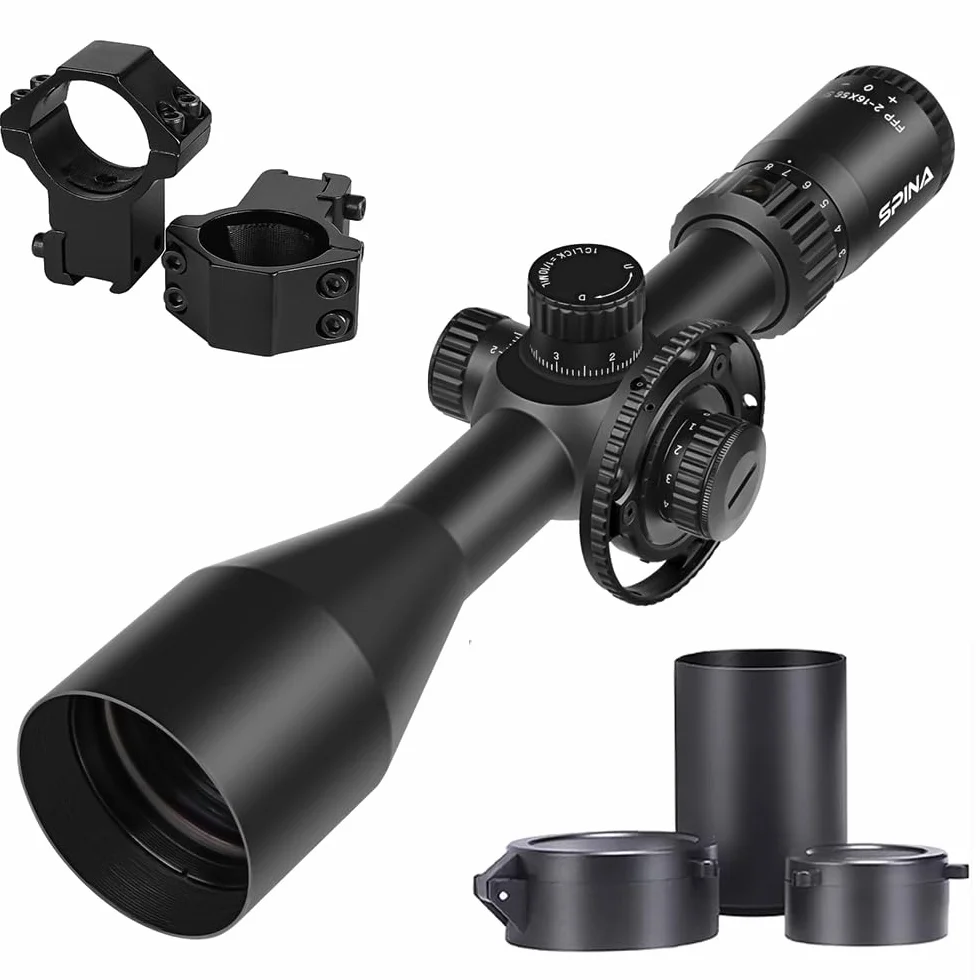 SPINA OPTICS HD 2-16x56 Primo Piano Focale Scope Side Parallax 1/10 MIL Tactical Caccia Riflescope