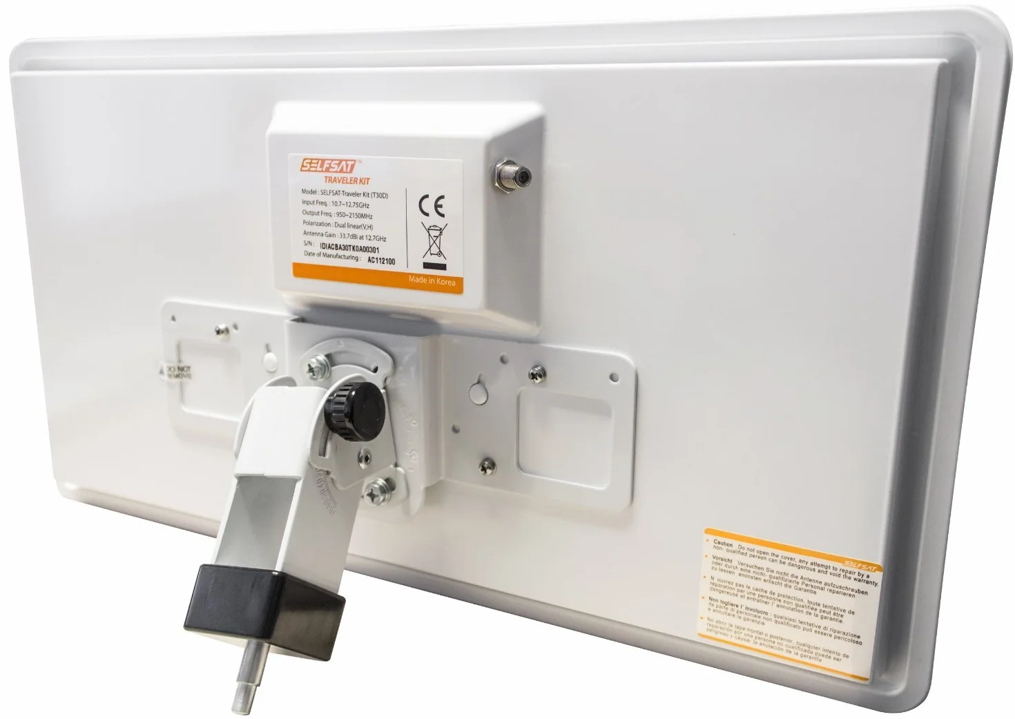 Selfsat Selfsath30D Antenna Satellitare, Bianco