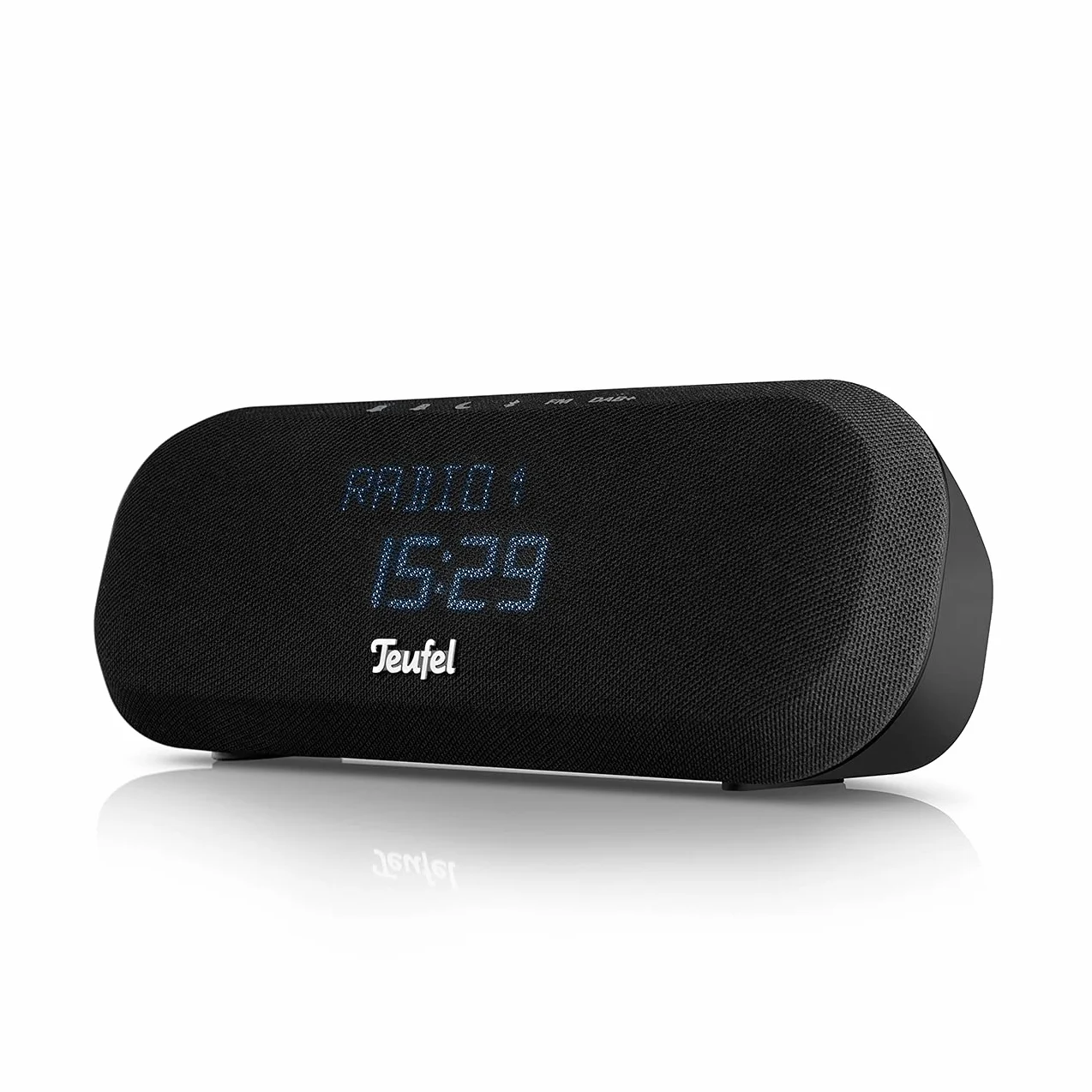 Teufel Radio One, Radiosveglia Bluetooth DAB/FM, dal suono HiFi con Schermo Dimmerabile e Ingresso Aux, Nero
