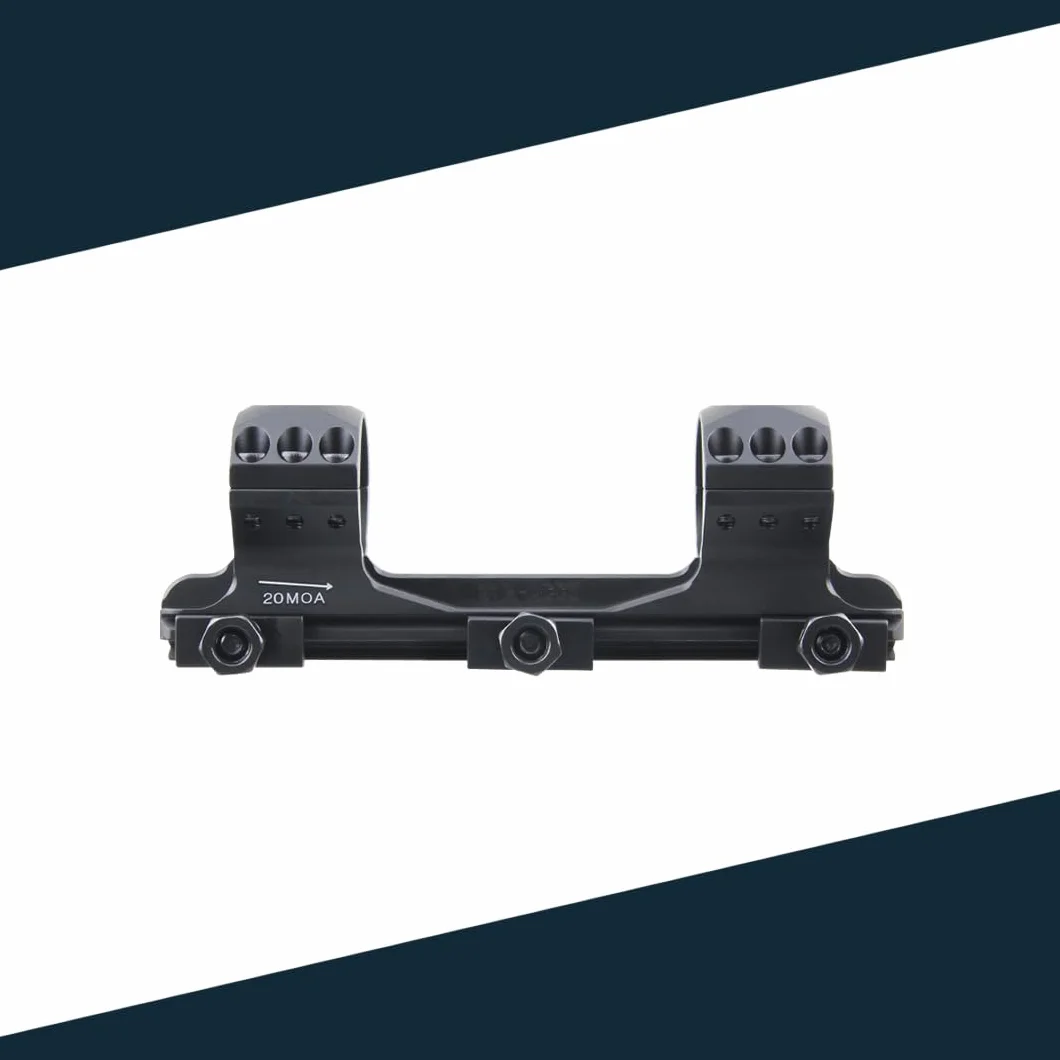 Vector Optics XASR-3013 X-Accu - Montaggio a blocco per tubi da 30 mm, Picatinny, 21 mm, 20 MOA anteriore h= 35 mm per tubi di destinazione, montaggio a pezzo unico