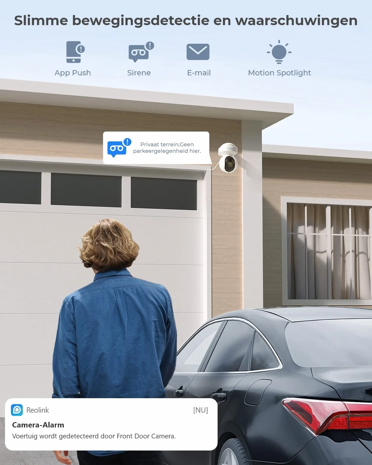 Reolink 5MP PTZ Telecamera Wi-Fi Esterno con Wifi 2,4/5 GHz, Visione Notturna a Colori, Crociera Automatica & Tracciamento, Rilevazione Umana, Audio Bidirezionale, Cloud, E1 Outdoor (Ricondizionato)