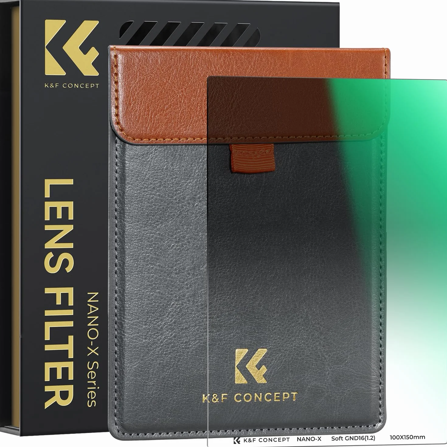 K&F CONCEPT Nano-X Filtri a Lastra Soft GND 16 (1.2) da 100x150mm in Vetro Ottico con 28 Strati Rivestimento Nano Compatibile Nano-X Porta Filtri per Lente