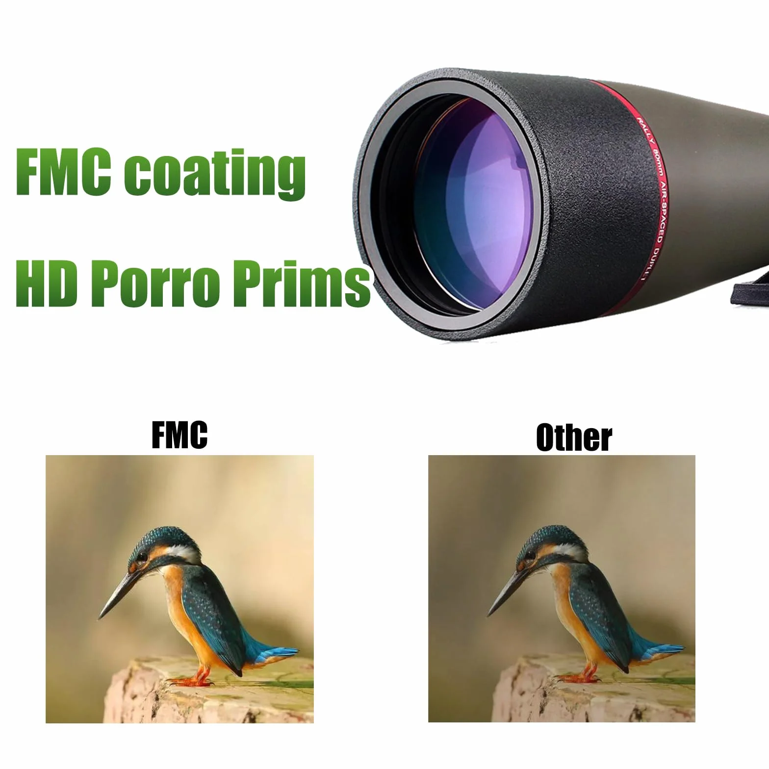 Svbony SV13 Cannocchiale, 20-60x80 Cannocchiale con Treppiede, HD Porro Prisma FMC Ottica Impermeabile Potente per Tiro a Segno, Tiro con Arco, Birdwatching, Luna