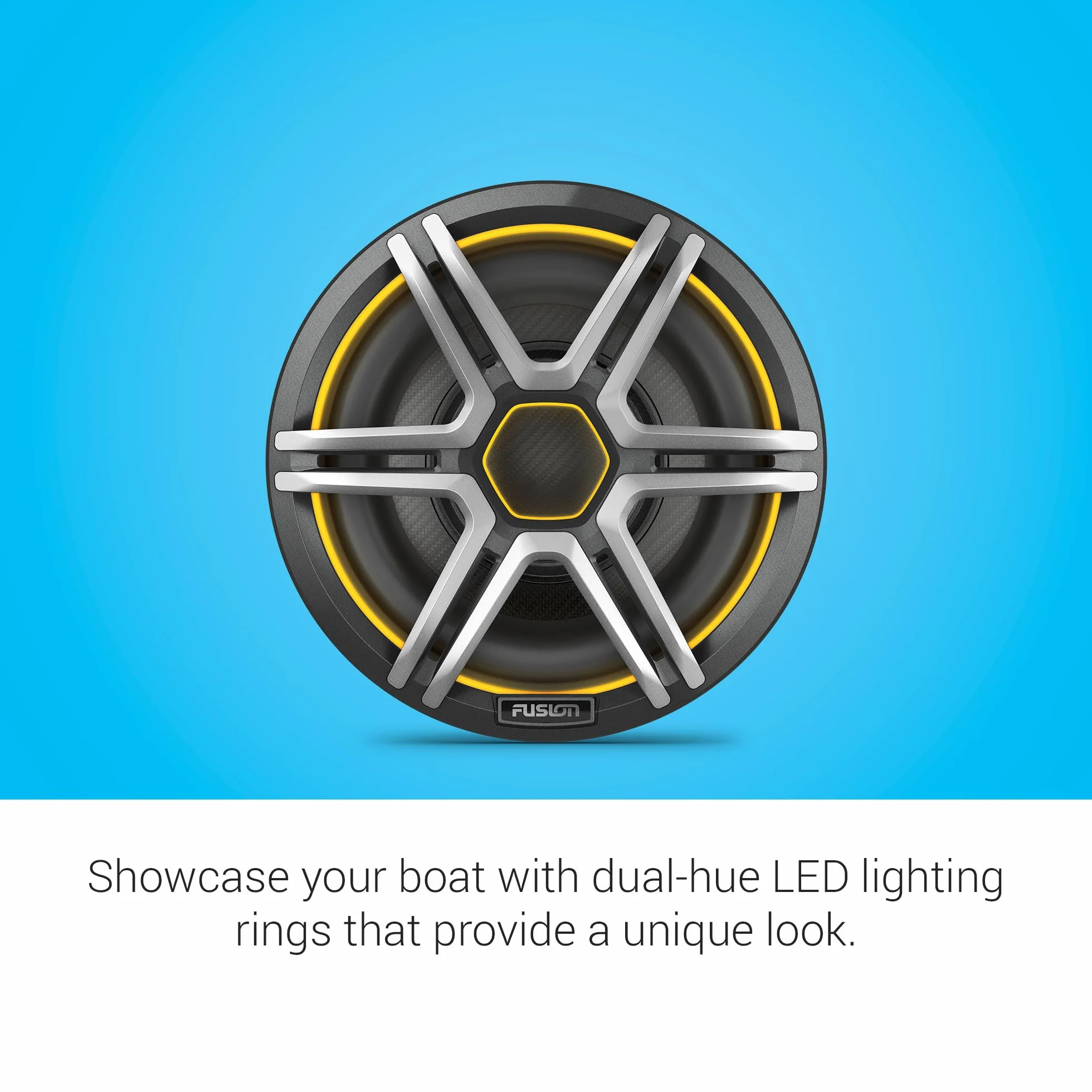 Garmin Fusion Apollo Subwoofer marino a LED da 10 pollici con griglia grigia sportiva | AP-SL10SPG