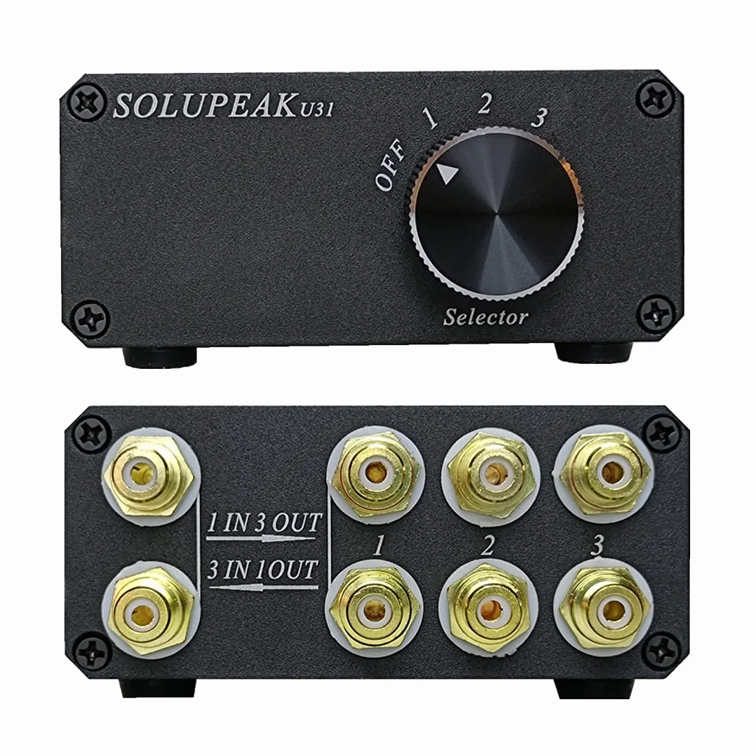 3 ways stereo audio switch selector box 3 IN 1 OUT