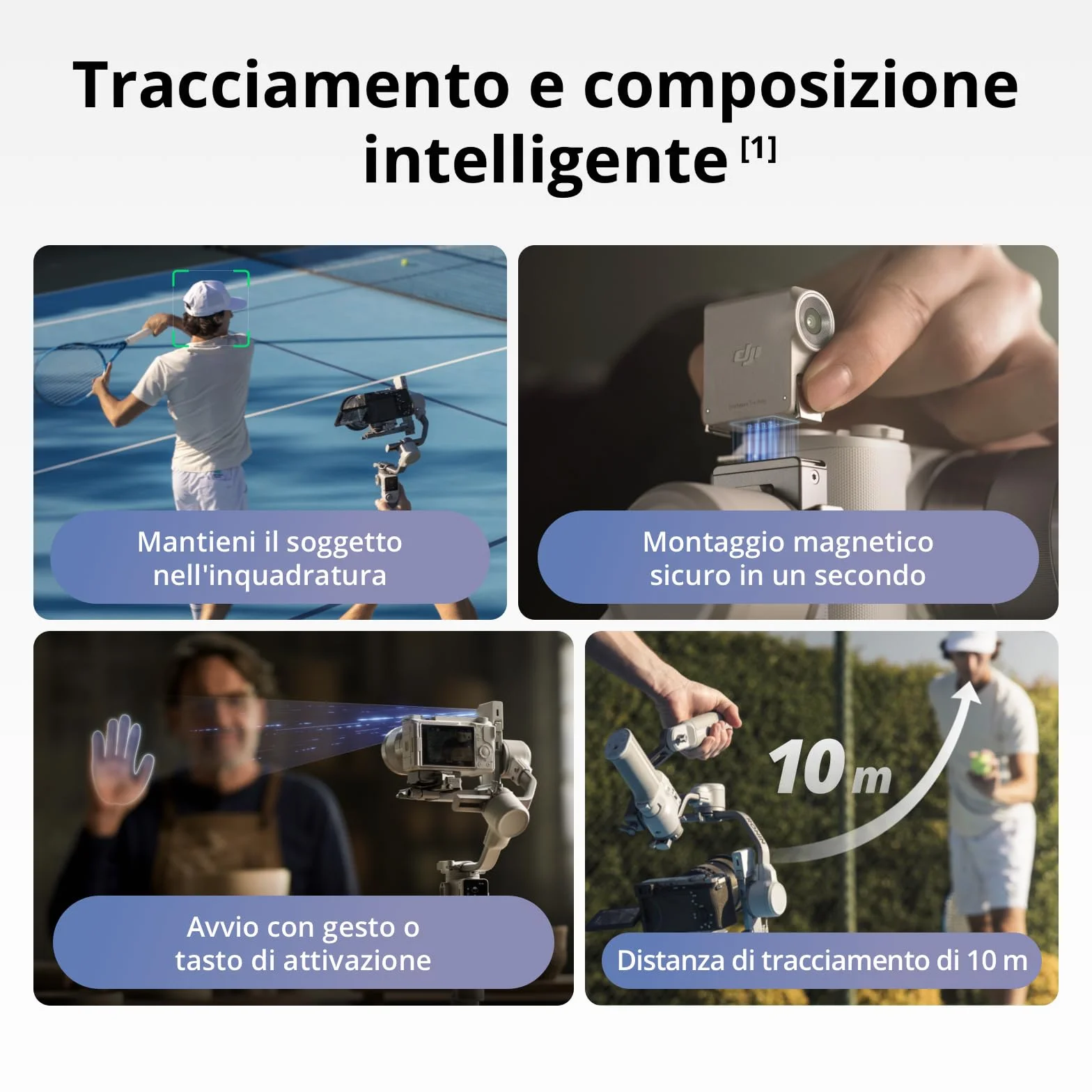 DJI RS 4 Mini Combo, stabilizzatore per fotocamera Canon/Sony/Panasonic/Nikon/Fujifilm, blocchi automatici degli assi, 2 kg di carico, stabilizzatore per fotocamera, impugnatura a valigetta