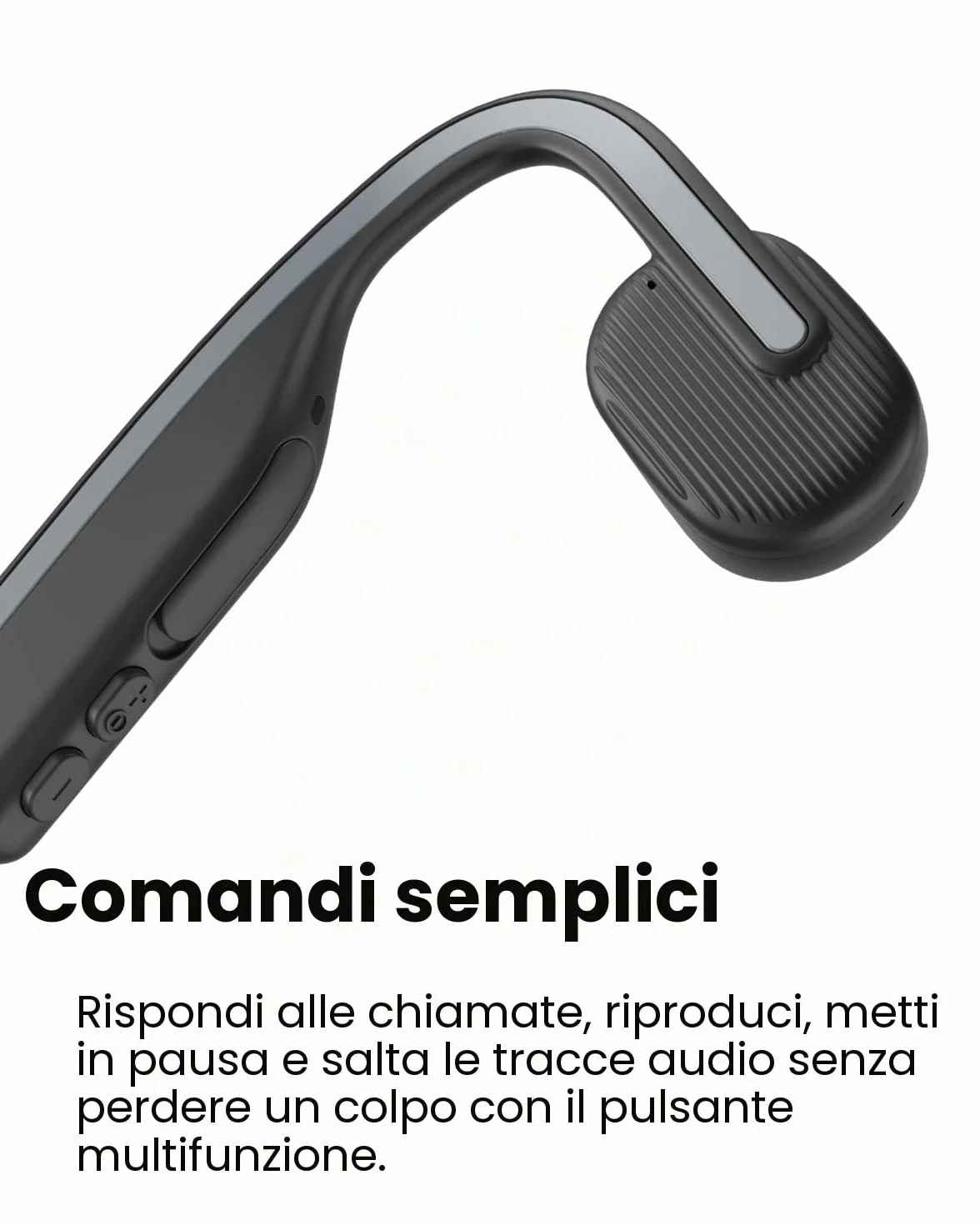 SHOKZ OpenMove cuffie a conduzione ossea Bluetooth 5.1, audio open-ear chiaro, fino a 6 ore autonomia, leggere 29g, IP55 resistenti a acqua e sudore, ideali per corsa, sport e uso quotidiano, Grigio
