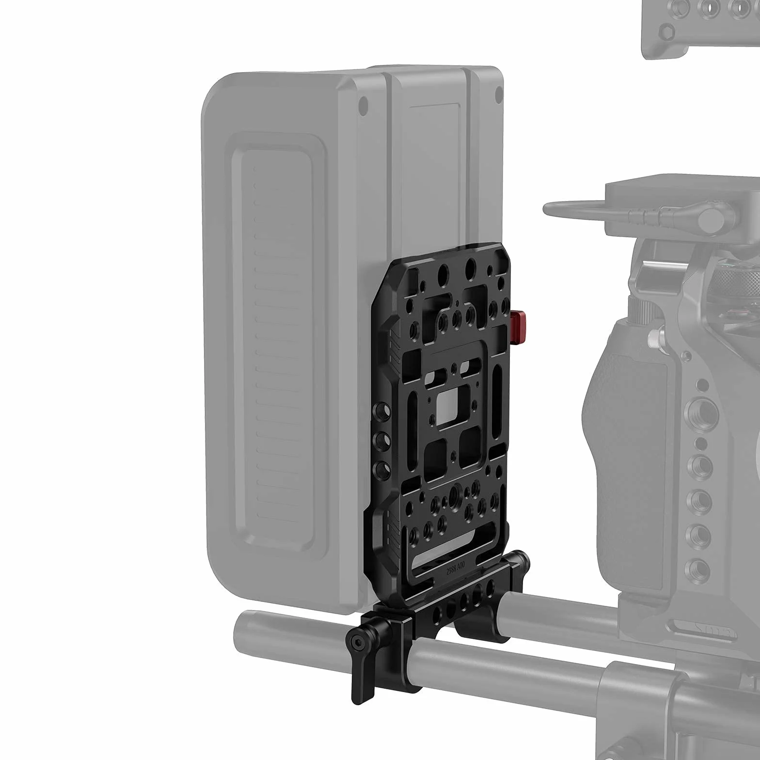 SMALLRIG Piastra Batteria con Montaggio a V con Doppio Morsetto per Asta da 15 mm - 3016